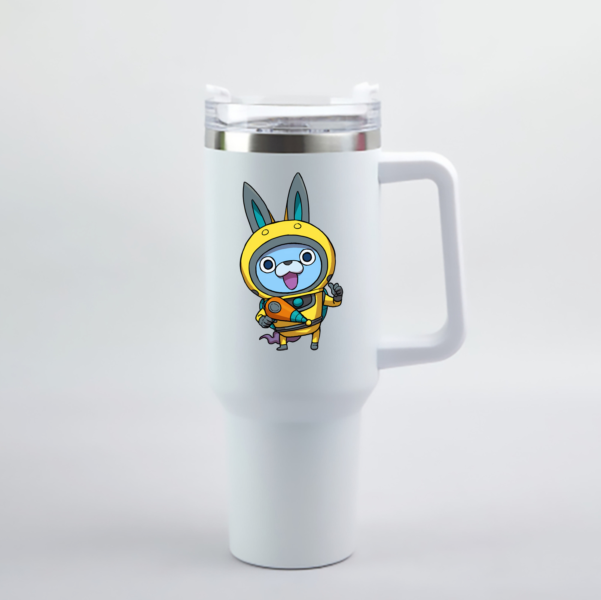 （画像用） 妖怪ウォッチ Yo-kai Watch 1200mL車用タンブラー - クリスタルステッカー（プラスチックストロー付き）