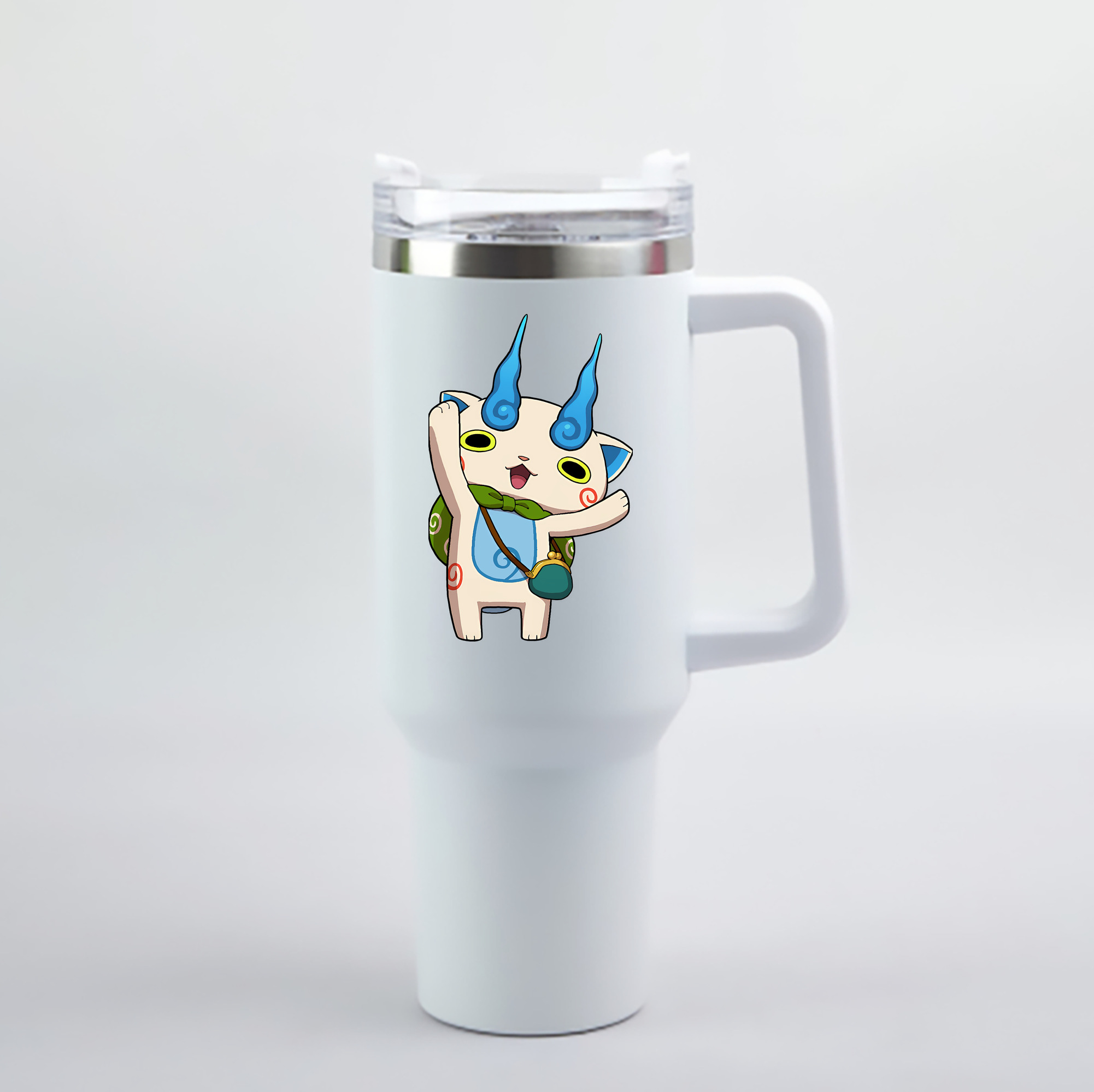 （画像用） 妖怪ウォッチ Yo-kai Watch 1200mL車用タンブラー - クリスタルステッカー（プラスチックストロー付き）