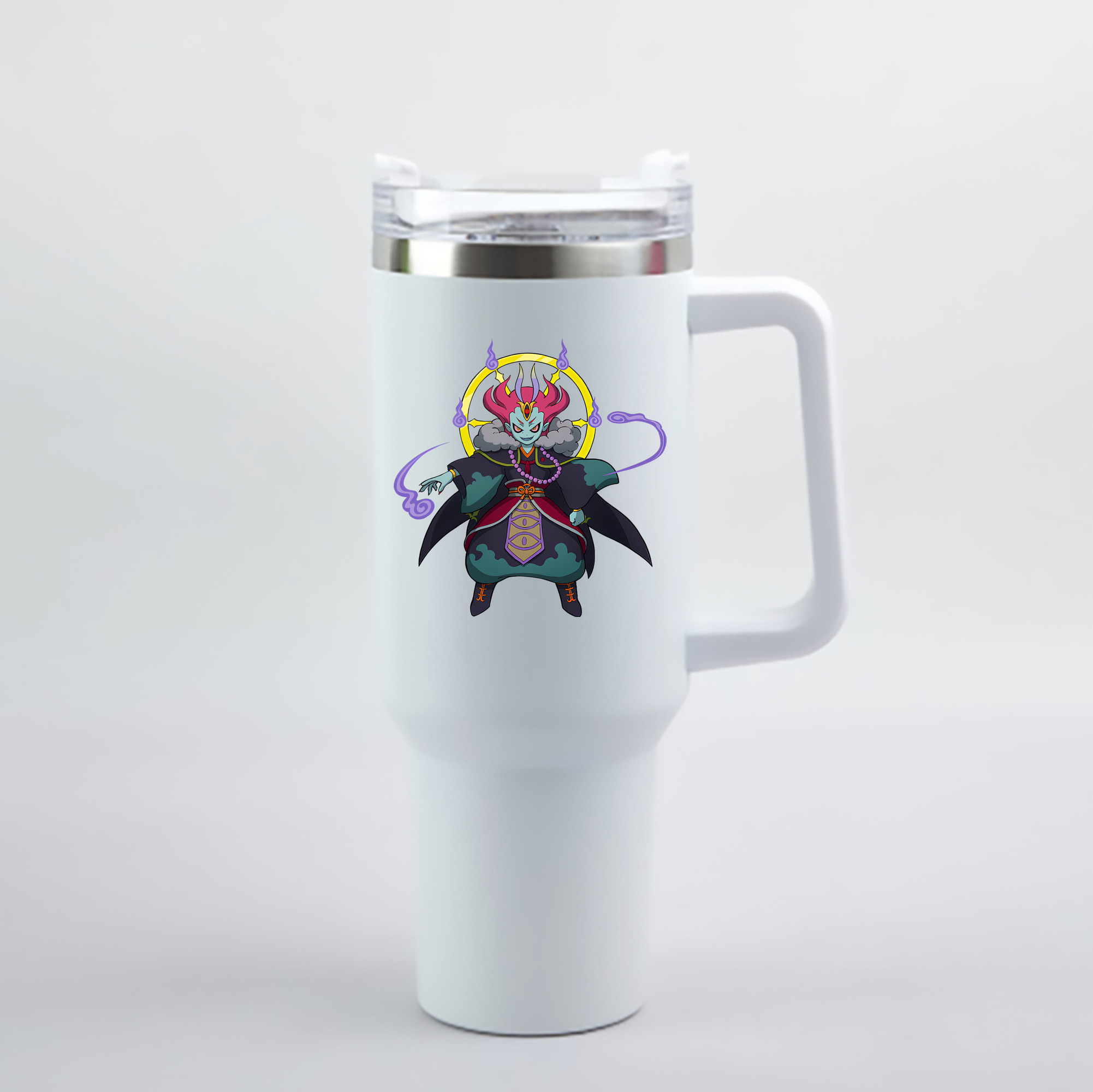 （画像用） 妖怪ウォッチ Yo-kai Watch 1200mL車用タンブラー - クリスタルステッカー（プラスチックストロー付き）