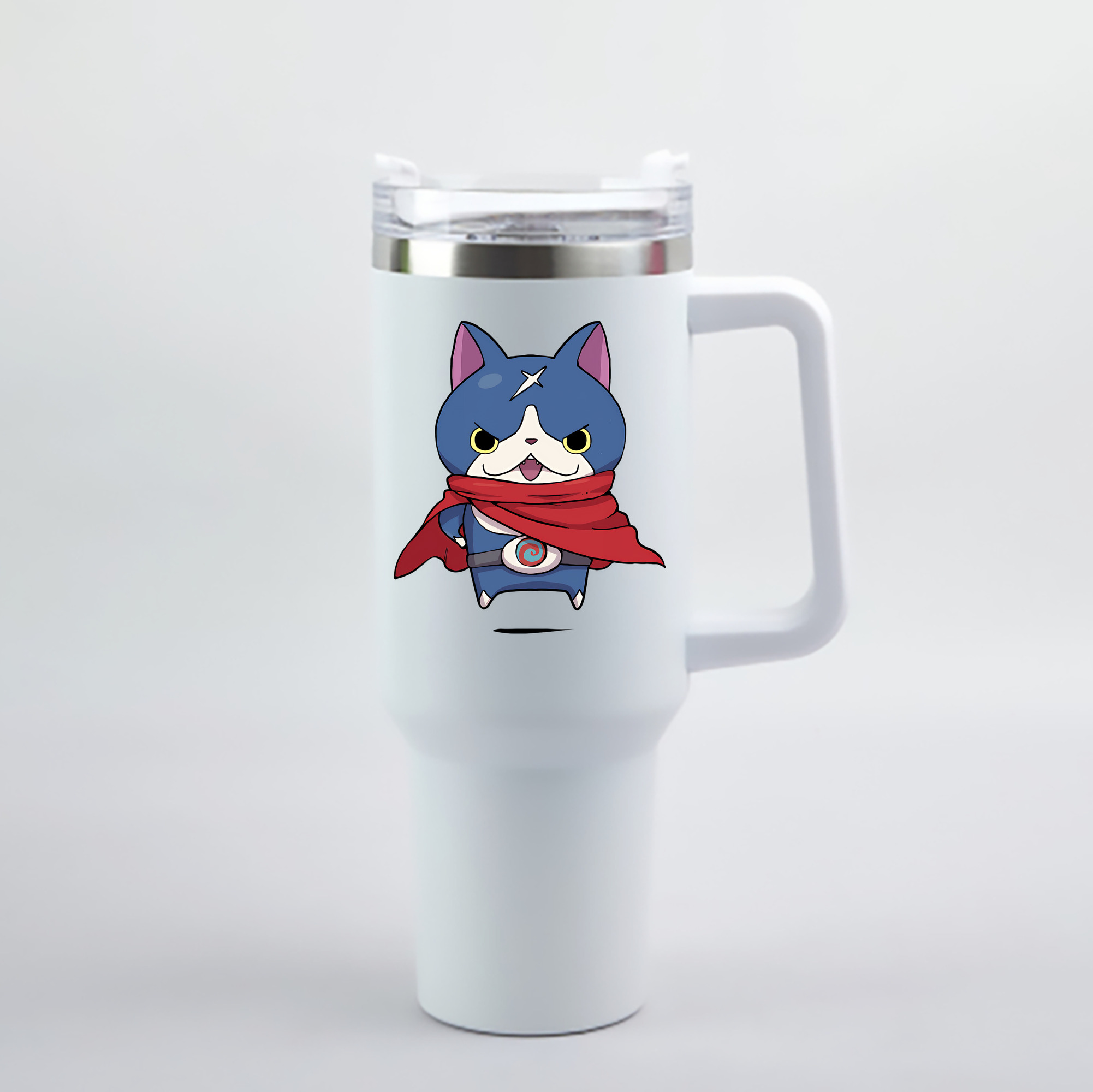 （画像用） 妖怪ウォッチ Yo-kai Watch 1200mL車用タンブラー - クリスタルステッカー（プラスチックストロー付き）