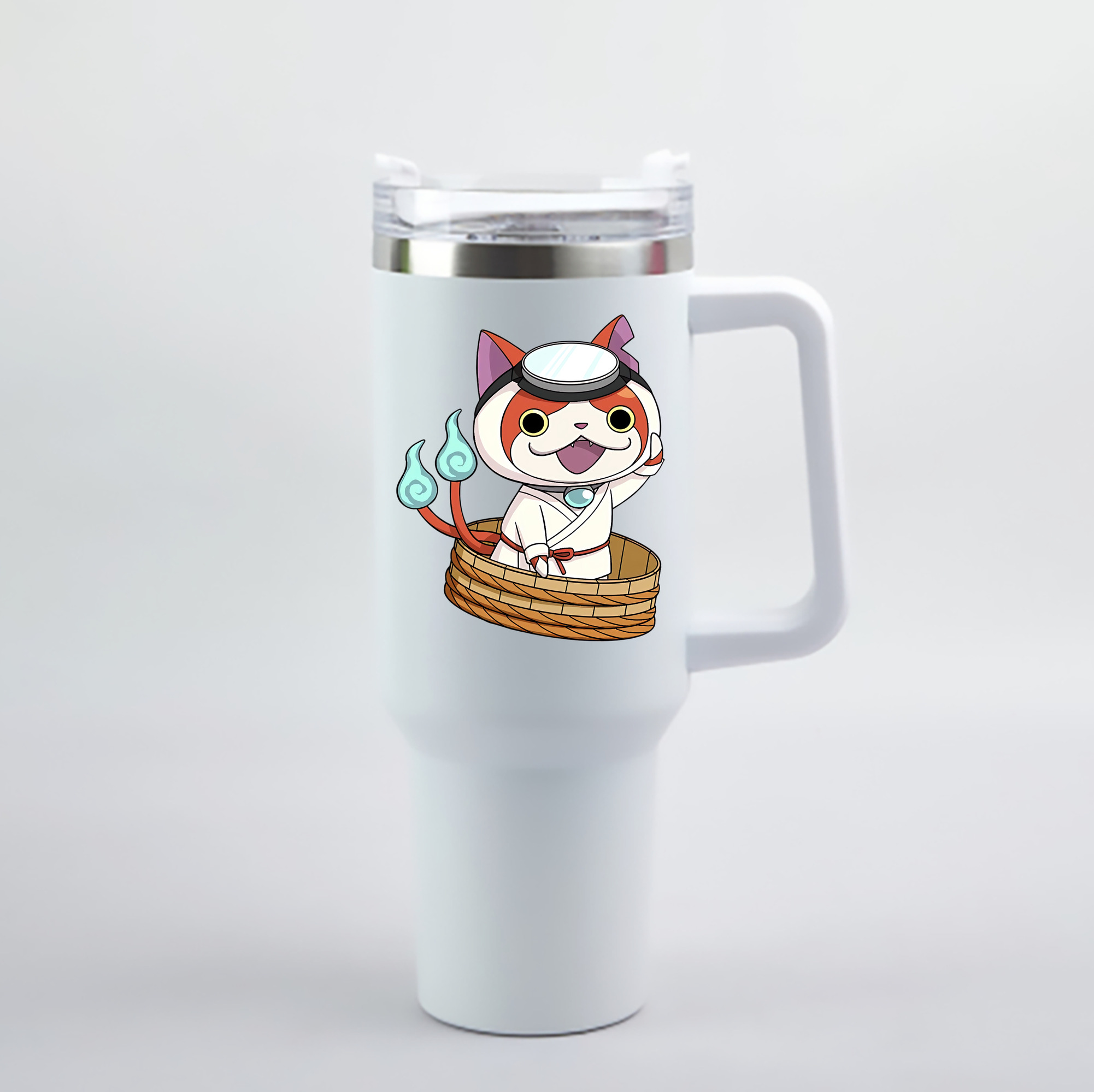 （画像用） 妖怪ウォッチ Yo-kai Watch 1200mL車用タンブラー - クリスタルステッカー（プラスチックストロー付き）
