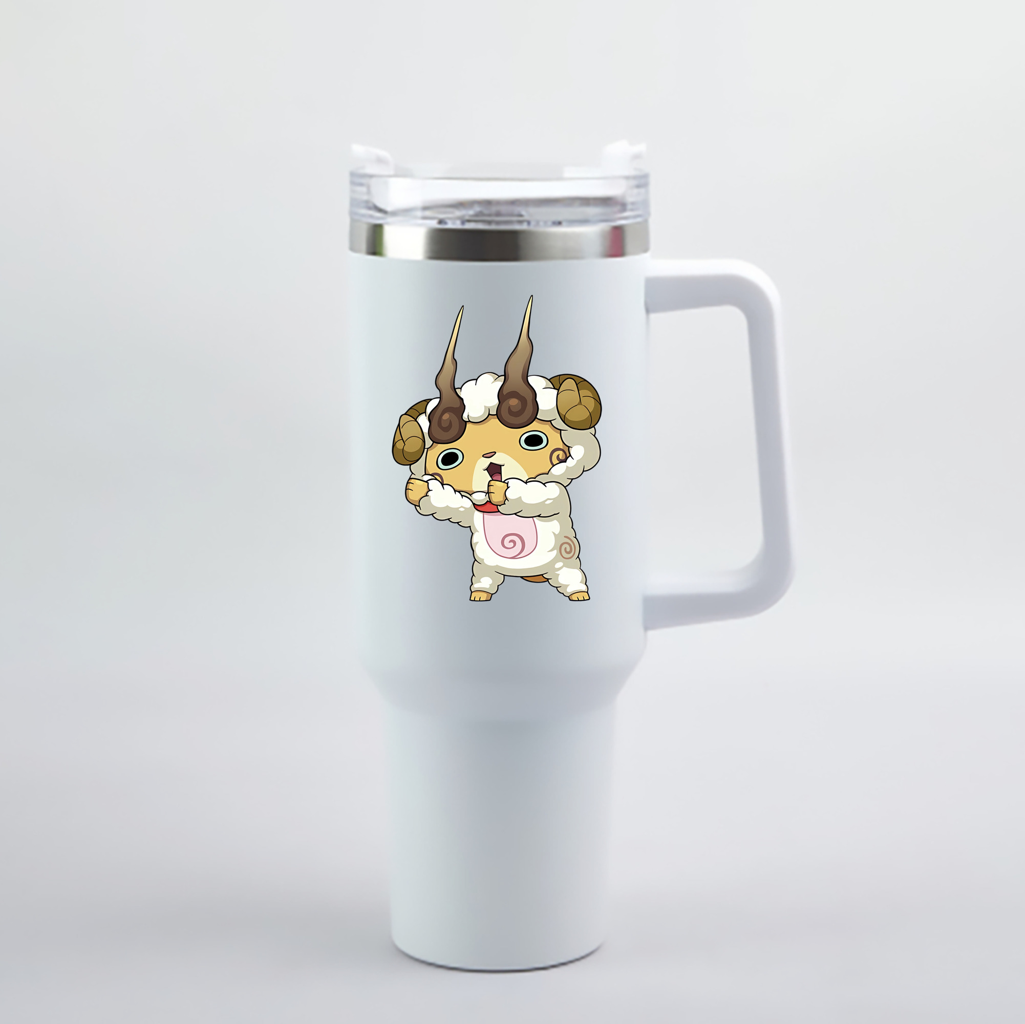 （画像用） 妖怪ウォッチ Yo-kai Watch 1200mL車用タンブラー - クリスタルステッカー（プラスチックストロー付き）