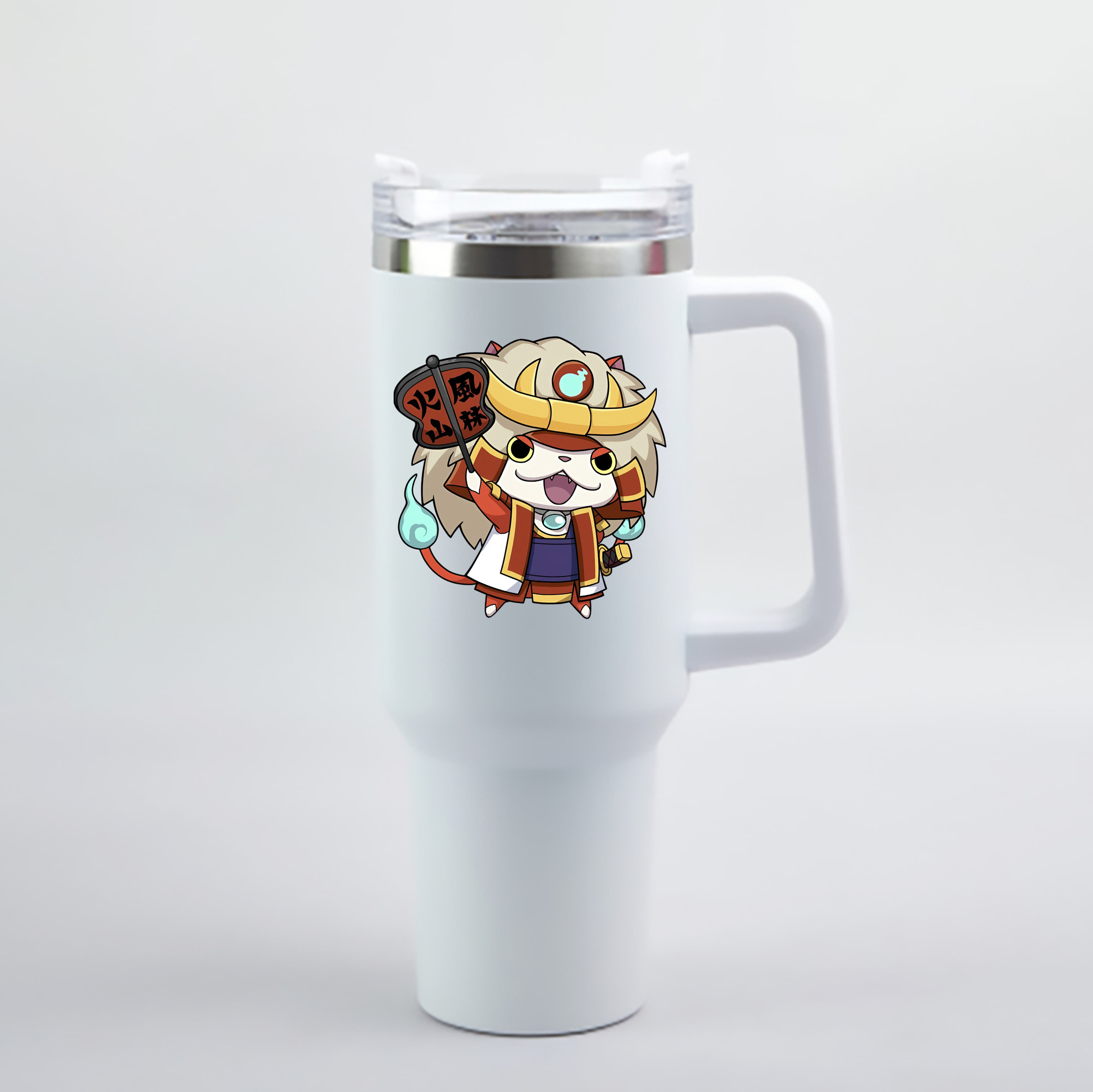 （画像用） 妖怪ウォッチ Yo-kai Watch 1200mL車用タンブラー - クリスタルステッカー（プラスチックストロー付き）