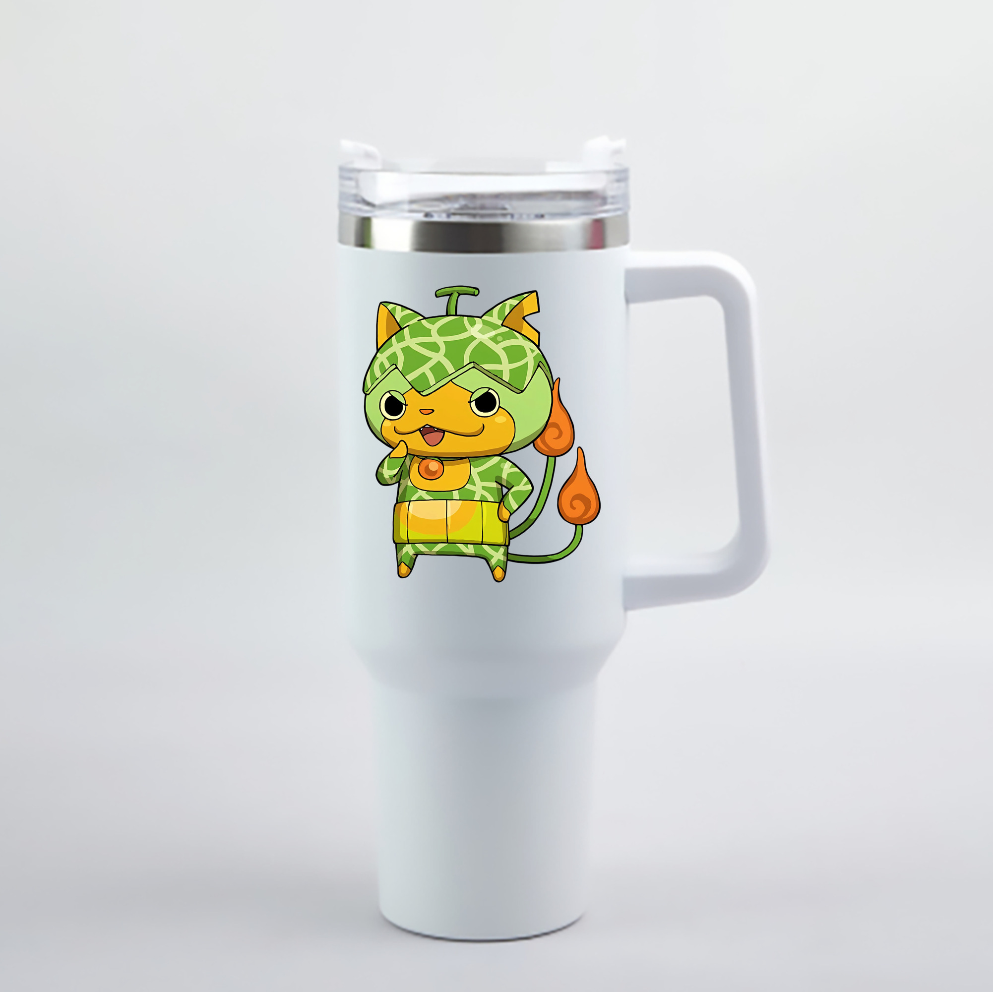 （画像用） 妖怪ウォッチ Yo-kai Watch 1200mL車用タンブラー - クリスタルステッカー（プラスチックストロー付き）