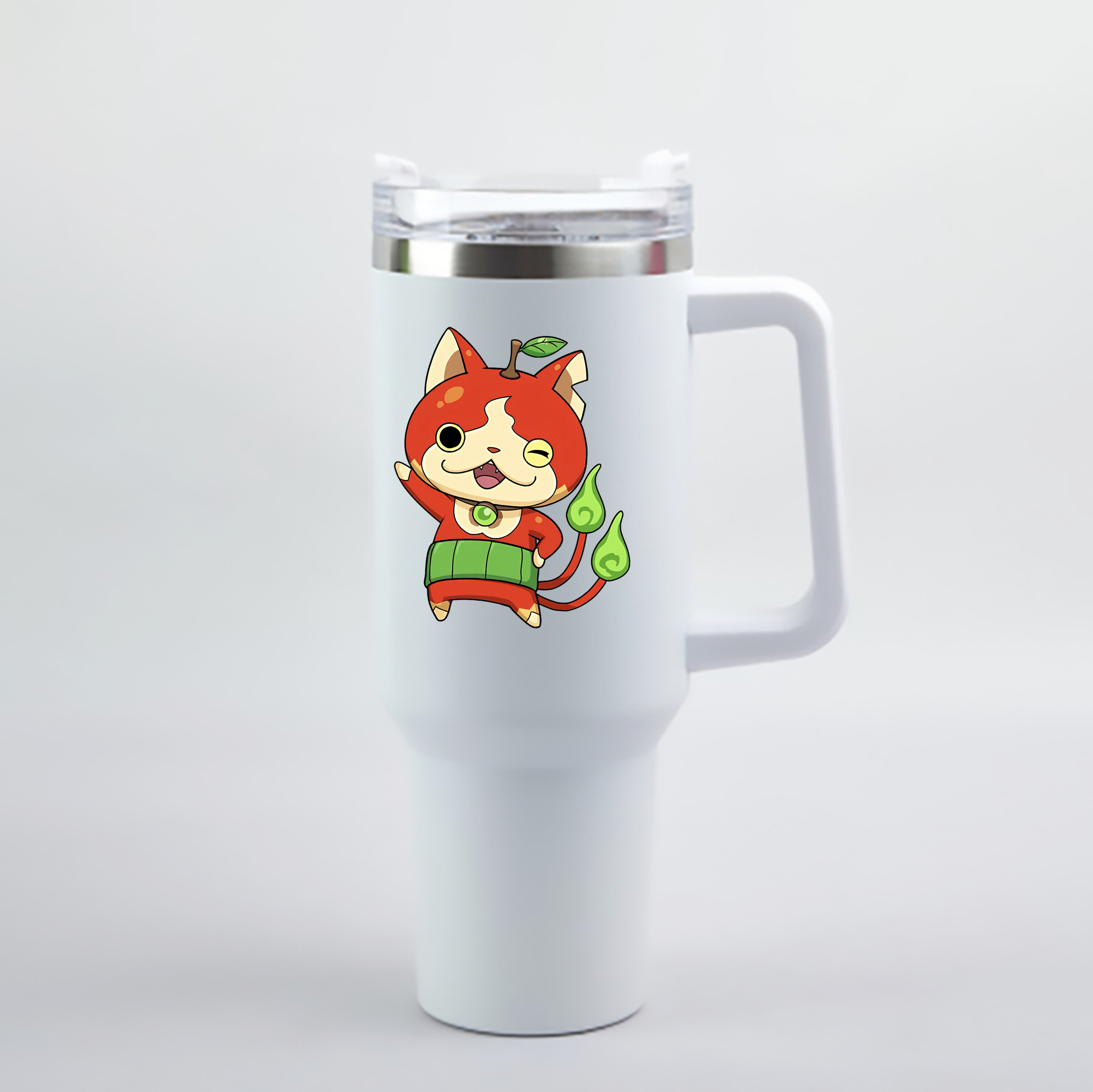 （画像用） 妖怪ウォッチ Yo-kai Watch 1200mL車用タンブラー - クリスタルステッカー（プラスチックストロー付き）