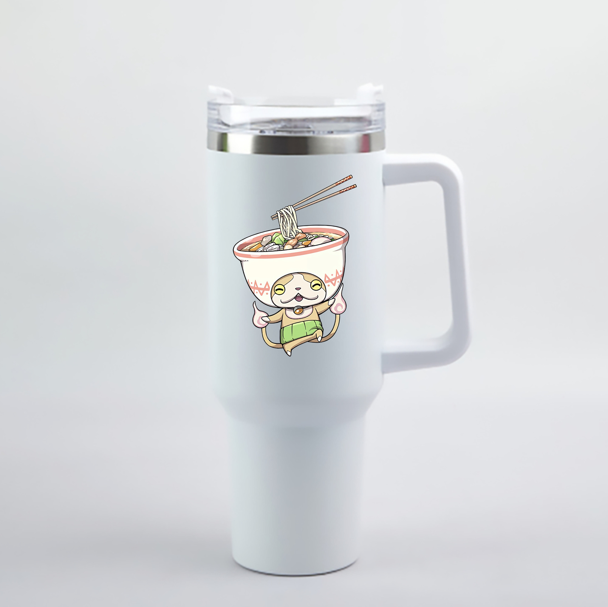 （画像用） 妖怪ウォッチ Yo-kai Watch 1200mL車用タンブラー - クリスタルステッカー（プラスチックストロー付き）