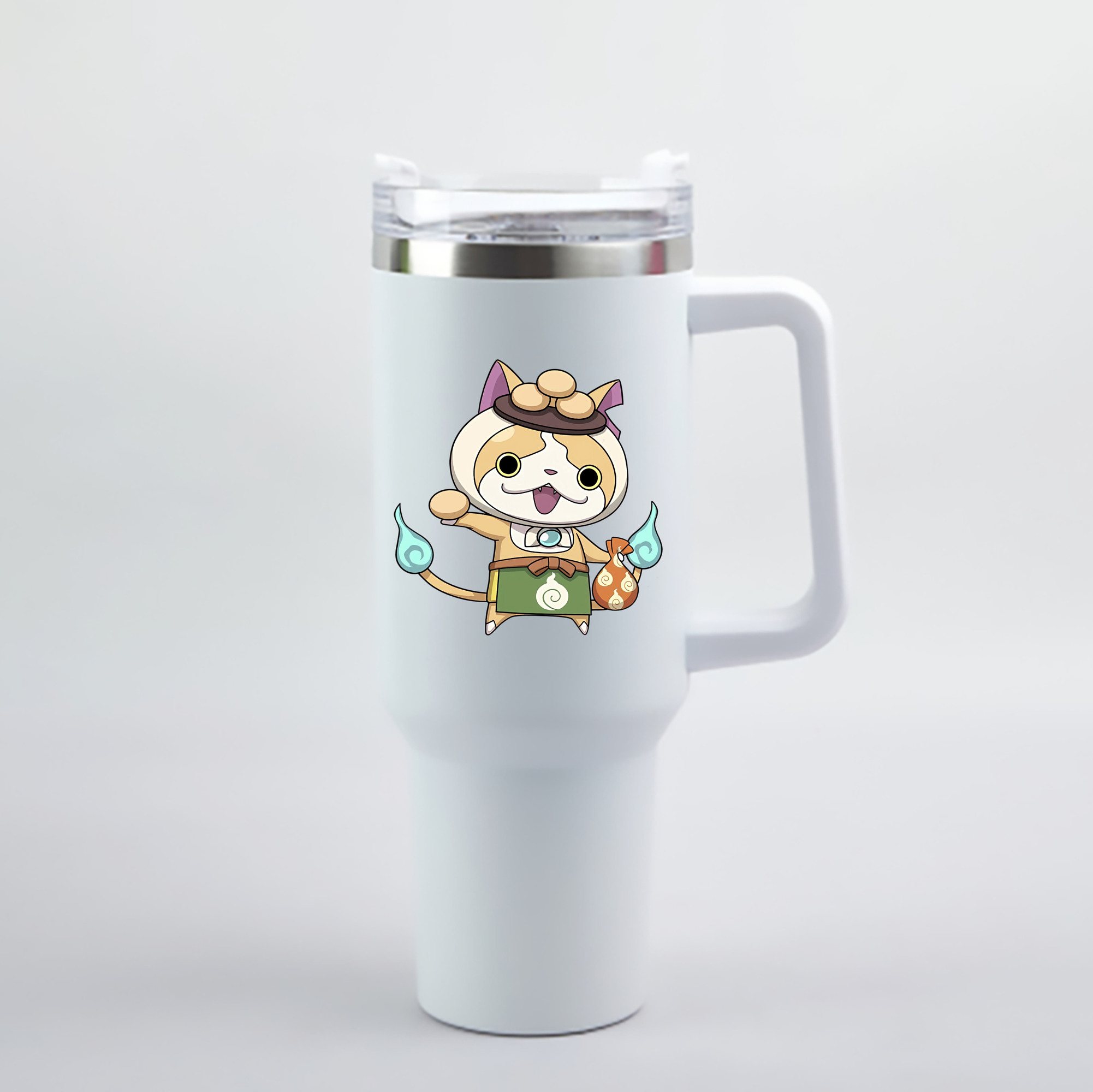 （画像用） 妖怪ウォッチ Yo-kai Watch 1200mL車用タンブラー - クリスタルステッカー（プラスチックストロー付き）