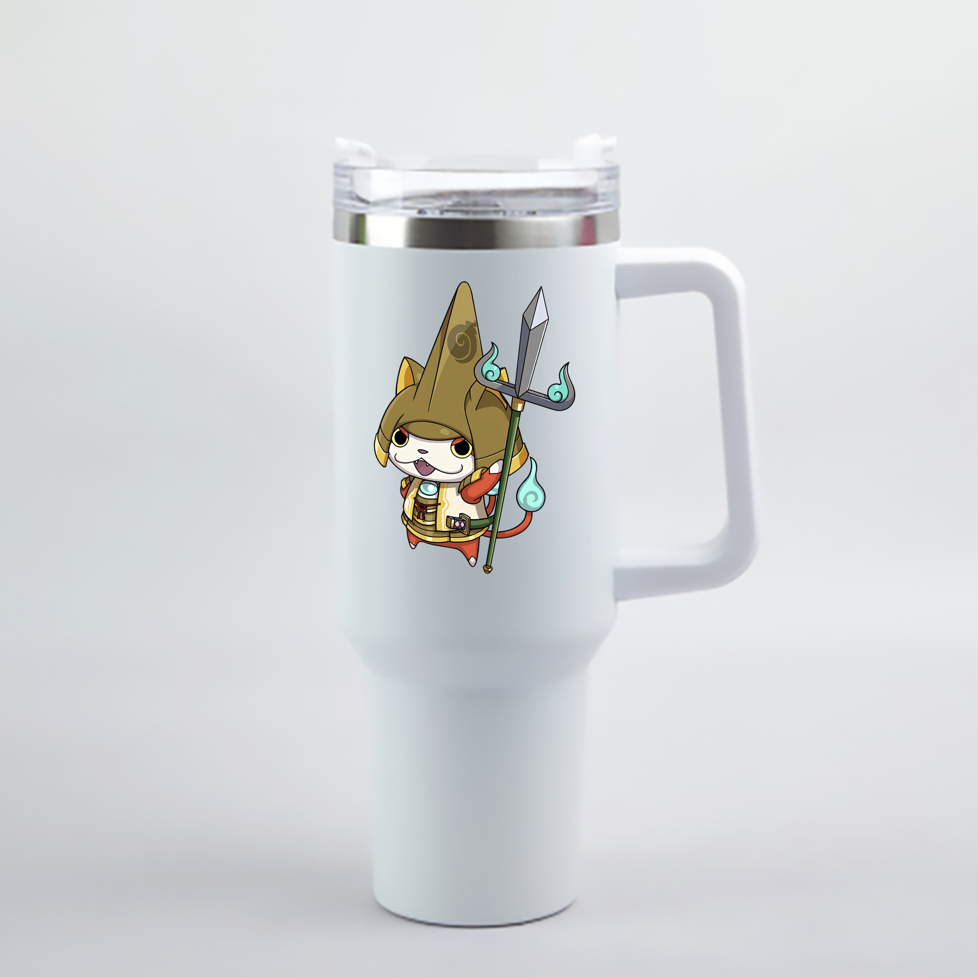 （画像用） 妖怪ウォッチ Yo-kai Watch 1200mL車用タンブラー - クリスタルステッカー（プラスチックストロー付き）