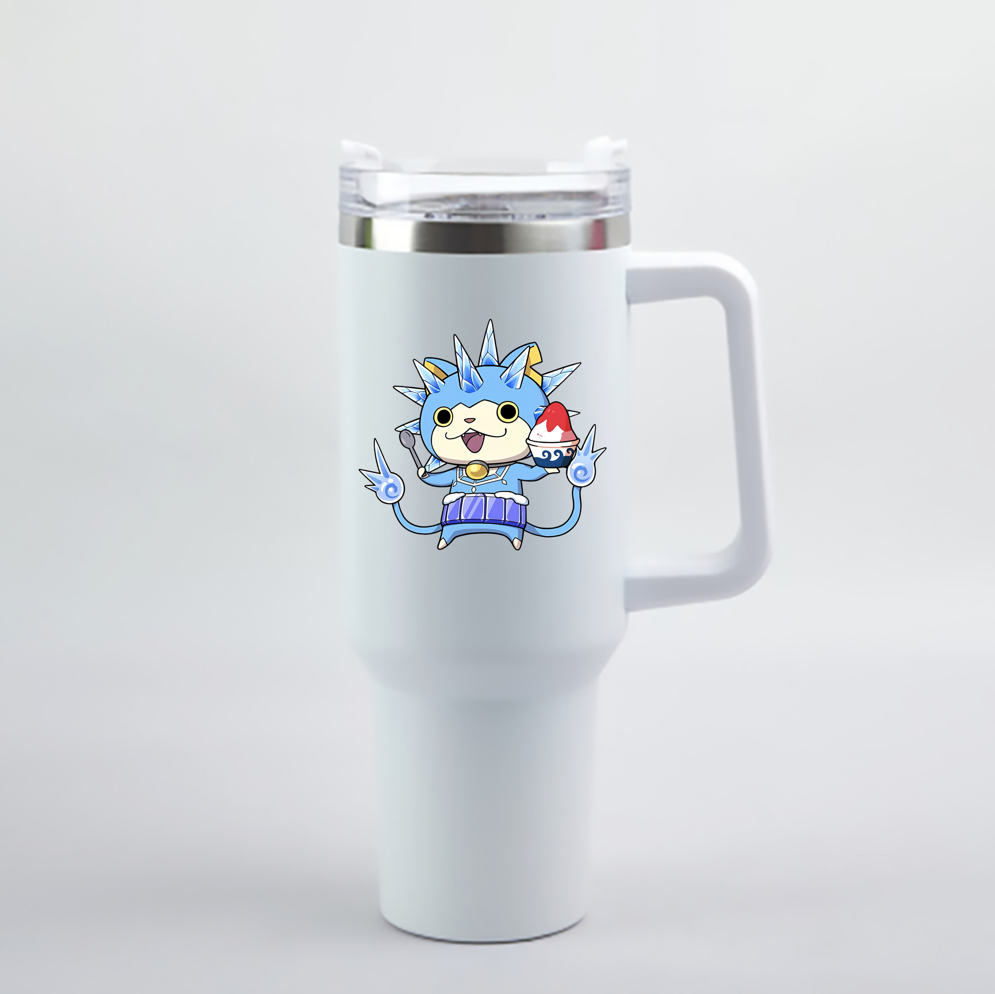 （画像用） 妖怪ウォッチ Yo-kai Watch 1200mL車用タンブラー - クリスタルステッカー（プラスチックストロー付き）