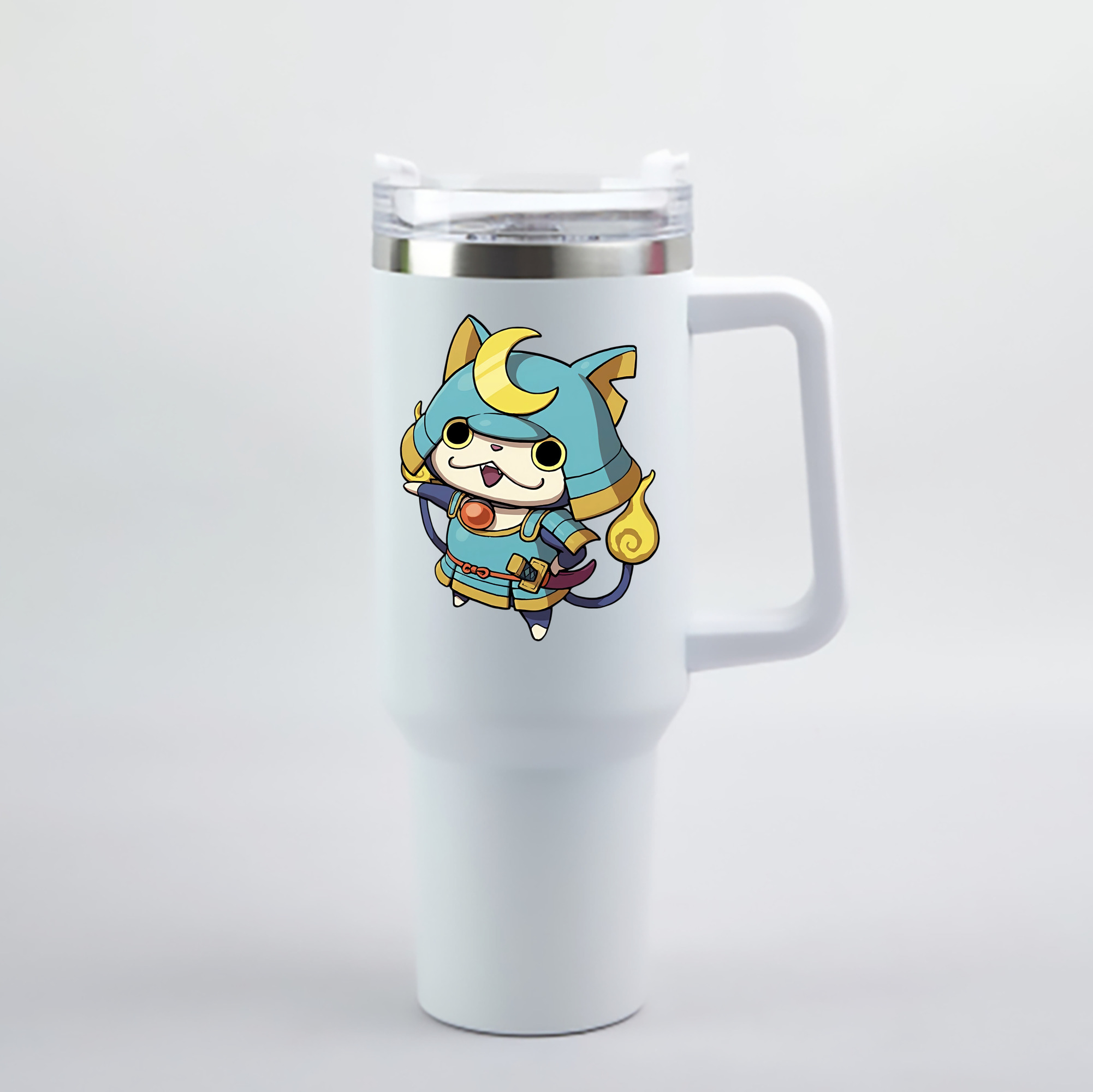 （画像用） 妖怪ウォッチ Yo-kai Watch 1200mL車用タンブラー - クリスタルステッカー（プラスチックストロー付き）