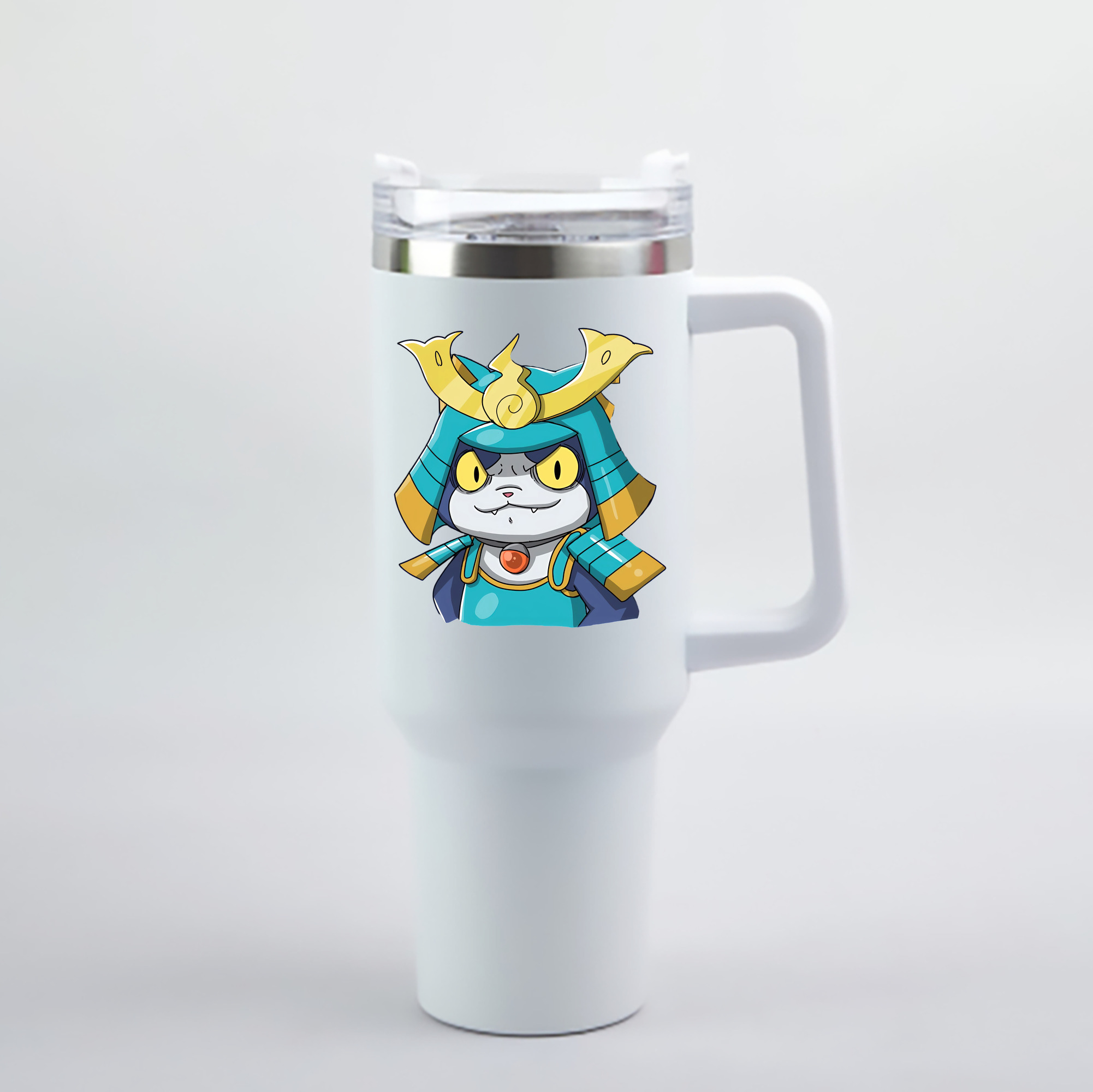 （画像用） 妖怪ウォッチ Yo-kai Watch 1200mL車用タンブラー - クリスタルステッカー（プラスチックストロー付き）