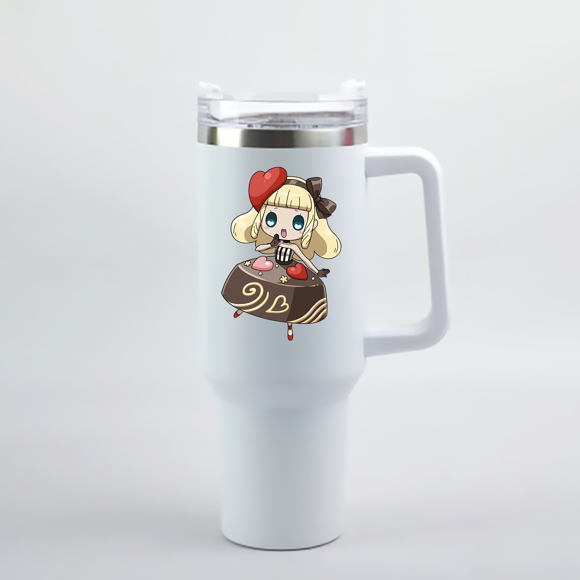 （画像用） 妖怪ウォッチ Yo-kai Watch 1200mL車用タンブラー - クリスタルステッカー（プラスチックストロー付き）