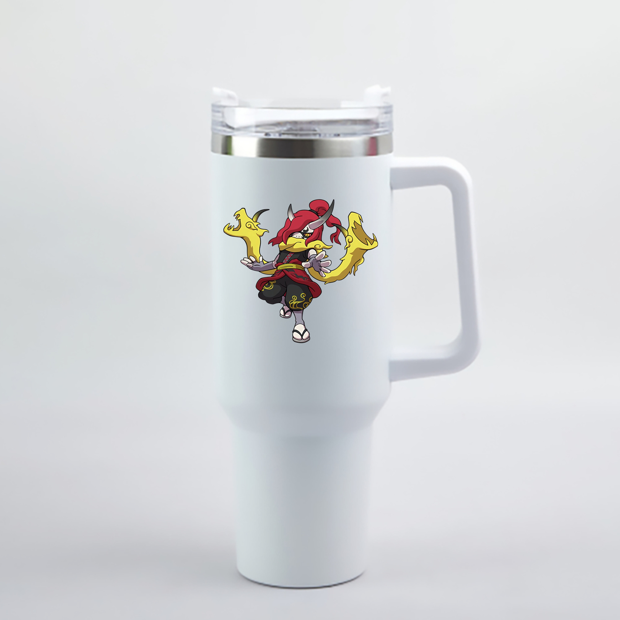 （画像用） 妖怪ウォッチ Yo-kai Watch 1200mL車用タンブラー - クリスタルステッカー（プラスチックストロー付き）
