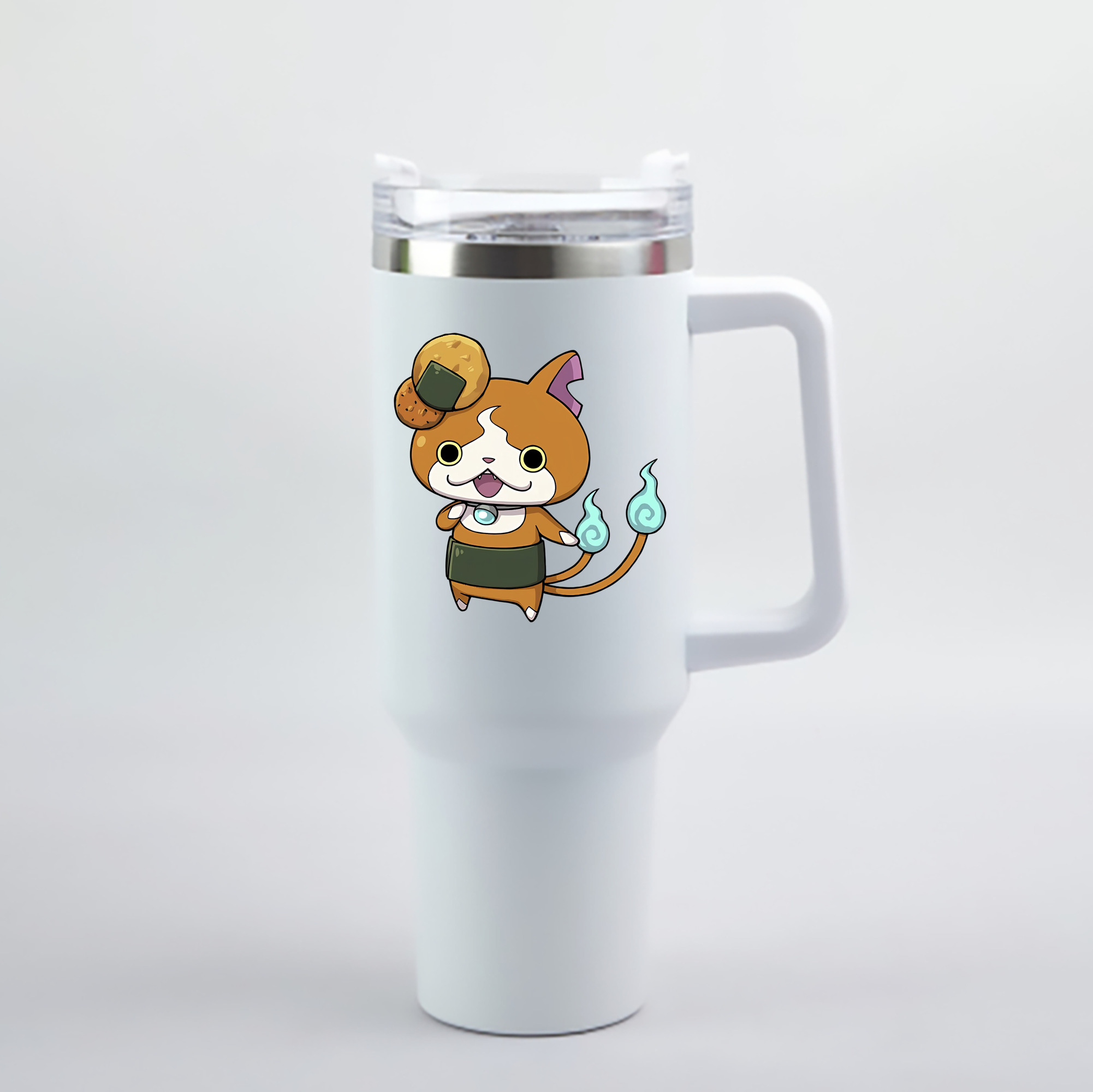 （画像用） 妖怪ウォッチ Yo-kai Watch 1200mL車用タンブラー - クリスタルステッカー（プラスチックストロー付き）