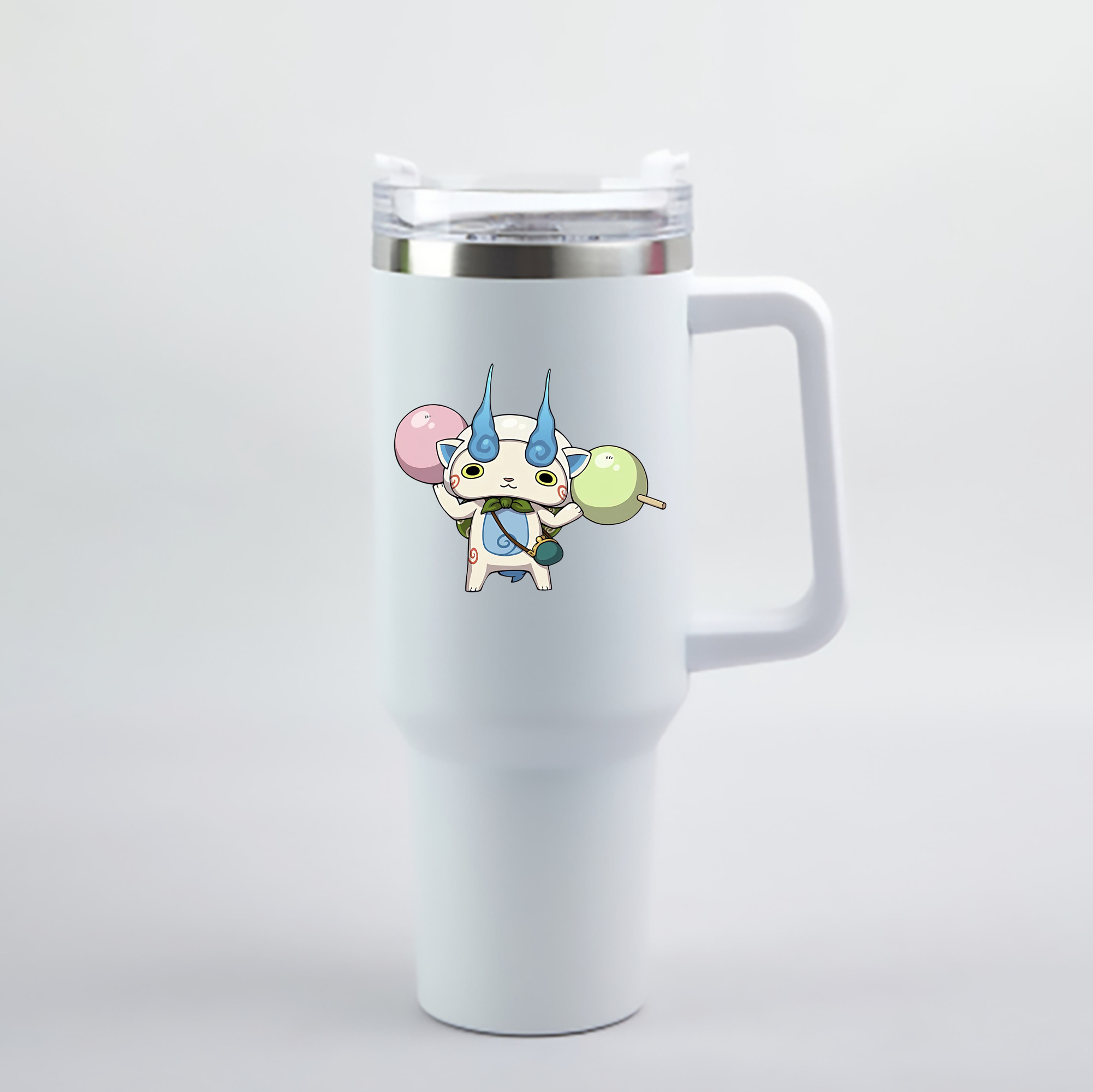 （画像用） 妖怪ウォッチ Yo-kai Watch 1200mL車用タンブラー - クリスタルステッカー（プラスチックストロー付き）