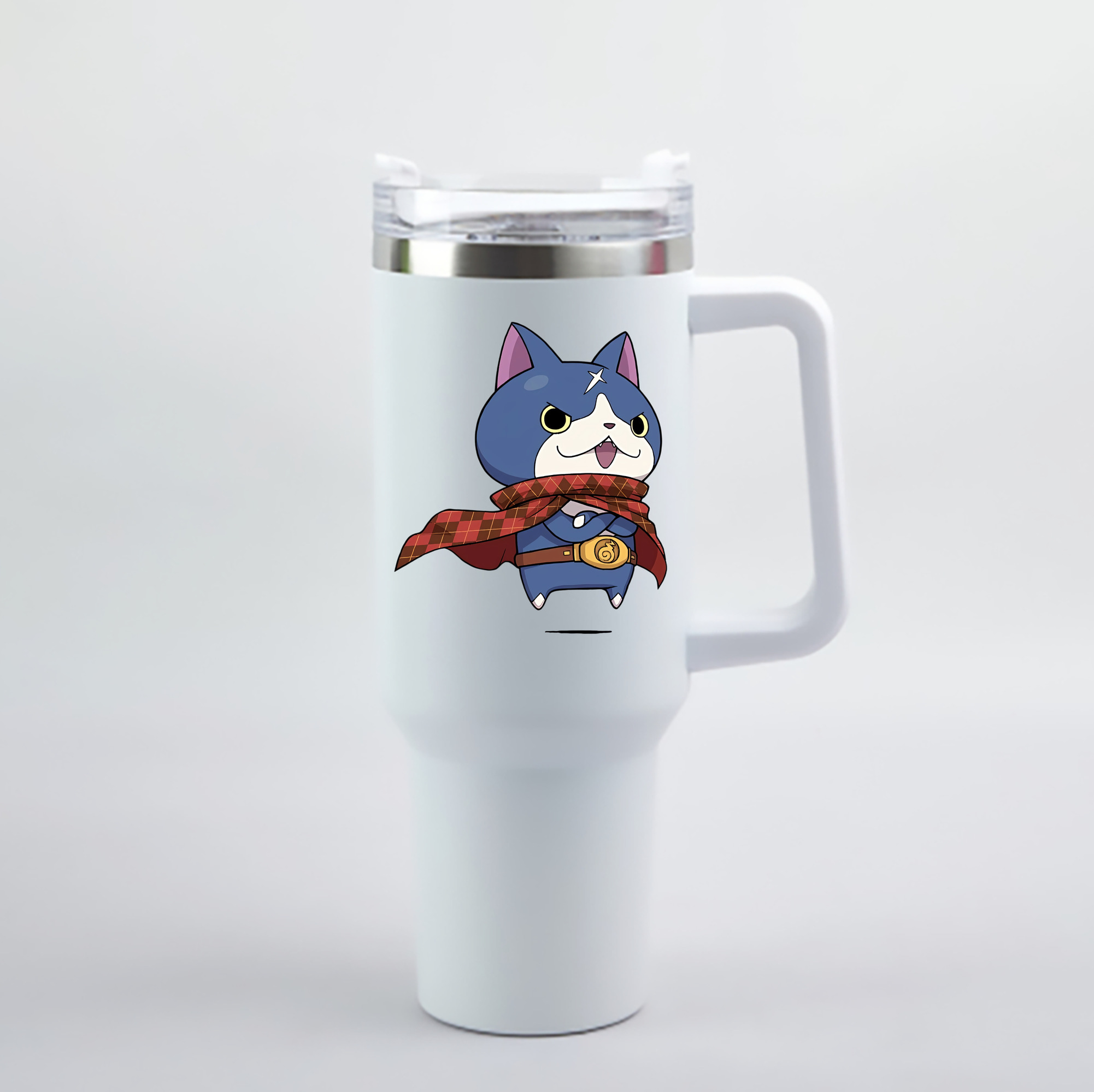 （画像用） 妖怪ウォッチ Yo-kai Watch 1200mL車用タンブラー - クリスタルステッカー（プラスチックストロー付き）
