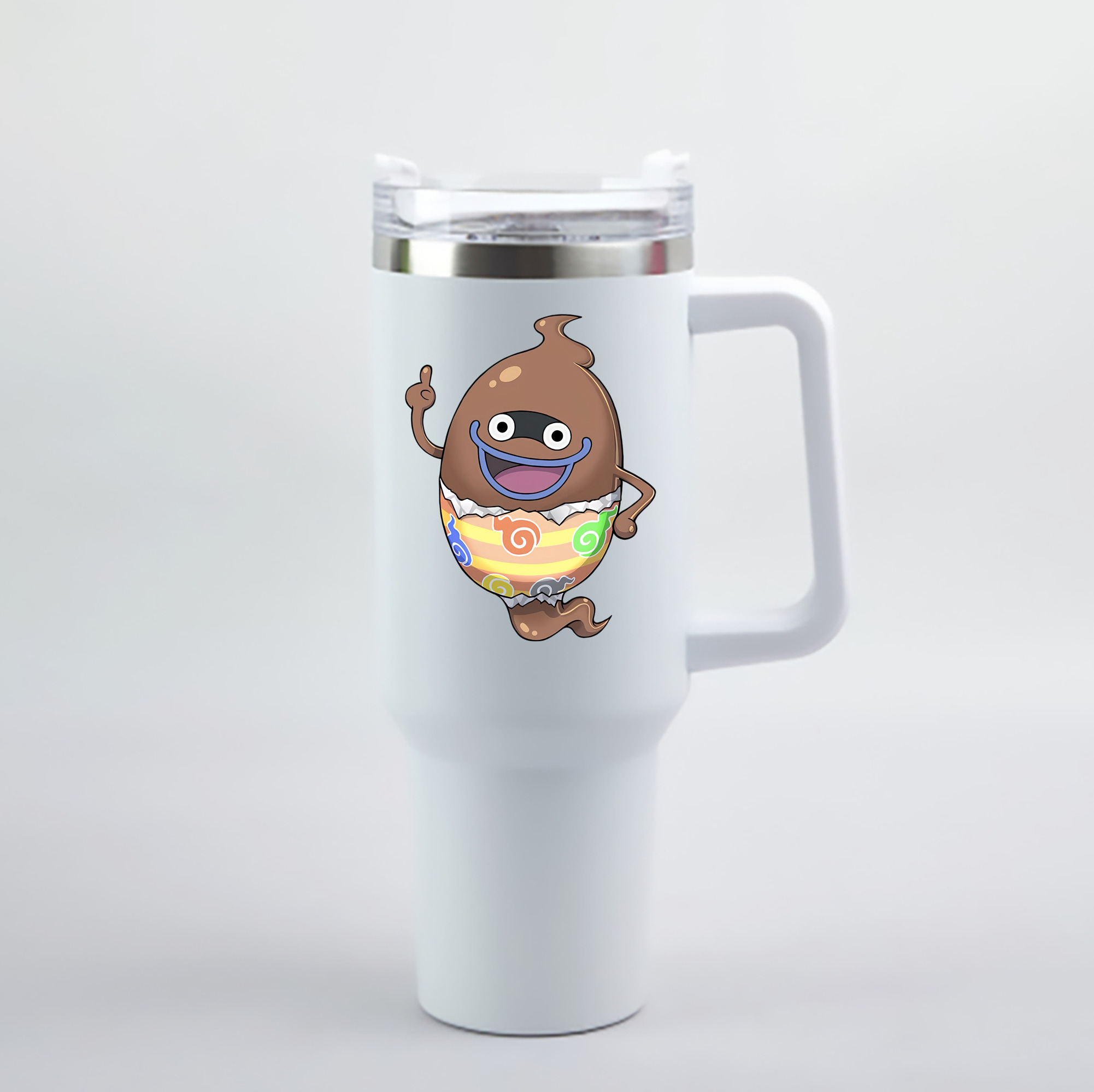 （画像用） 妖怪ウォッチ Yo-kai Watch 1200mL車用タンブラー - クリスタルステッカー（プラスチックストロー付き）