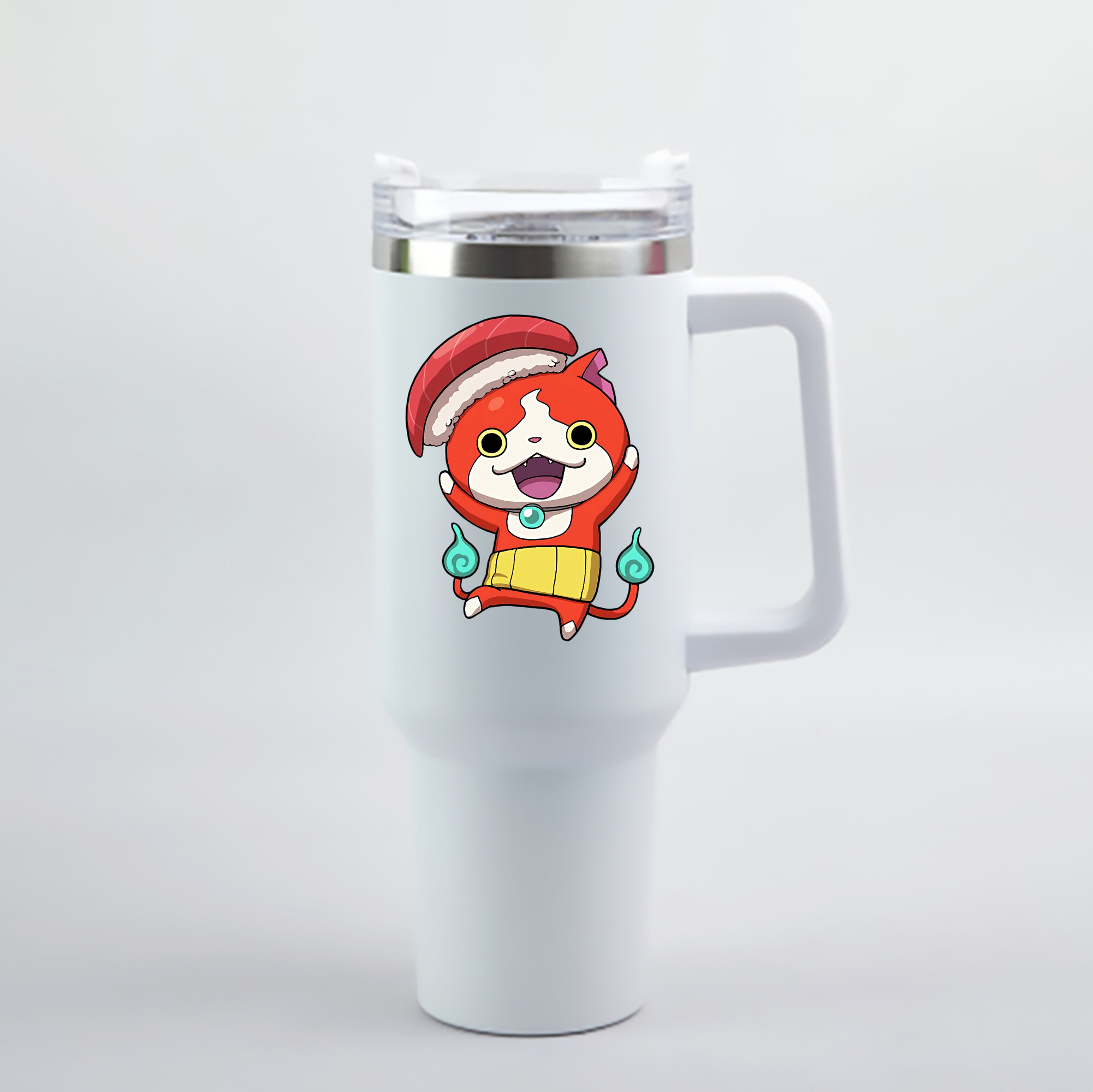 （画像用） 妖怪ウォッチ Yo-kai Watch 1200mL車用タンブラー - クリスタルステッカー（プラスチックストロー付き）