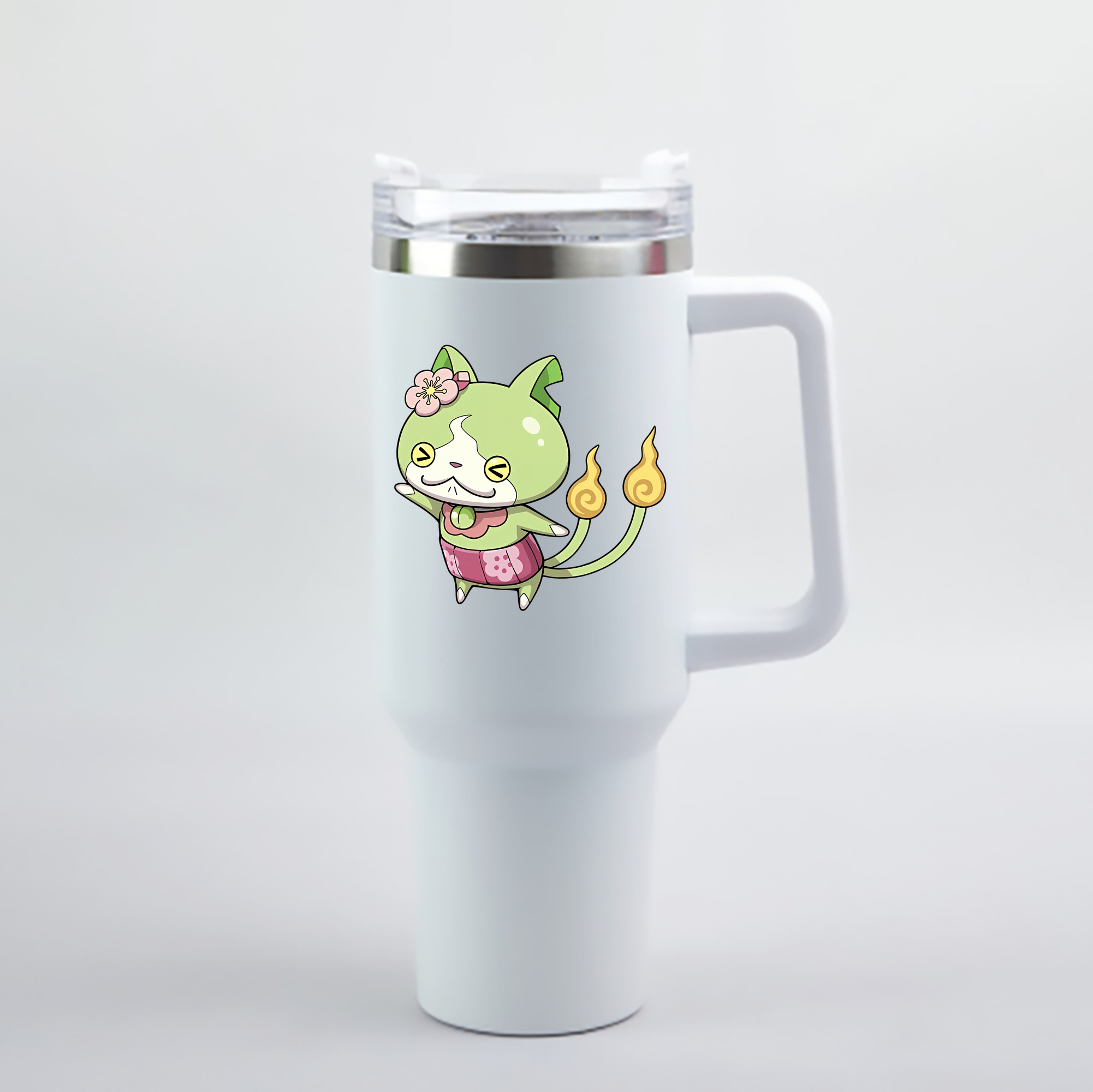 （画像用） 妖怪ウォッチ Yo-kai Watch 1200mL車用タンブラー - クリスタルステッカー（プラスチックストロー付き）