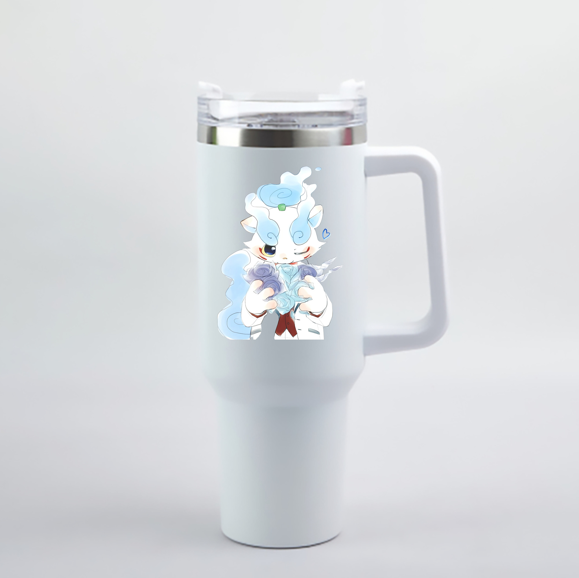 （画像用） 妖怪ウォッチ Yo-kai Watch 1200mL車用タンブラー - クリスタルステッカー（プラスチックストロー付き）