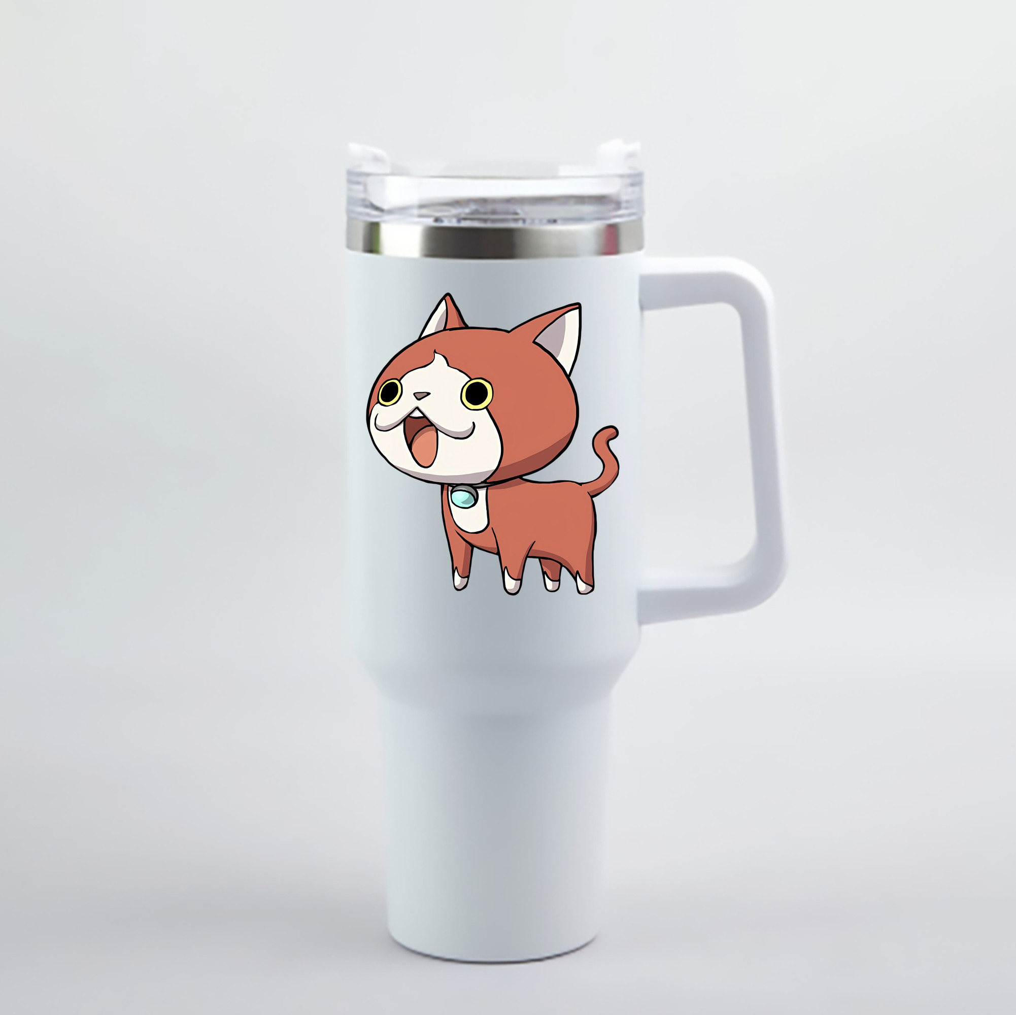 （画像用） 妖怪ウォッチ Yo-kai Watch 1200mL車用タンブラー - クリスタルステッカー（プラスチックストロー付き）