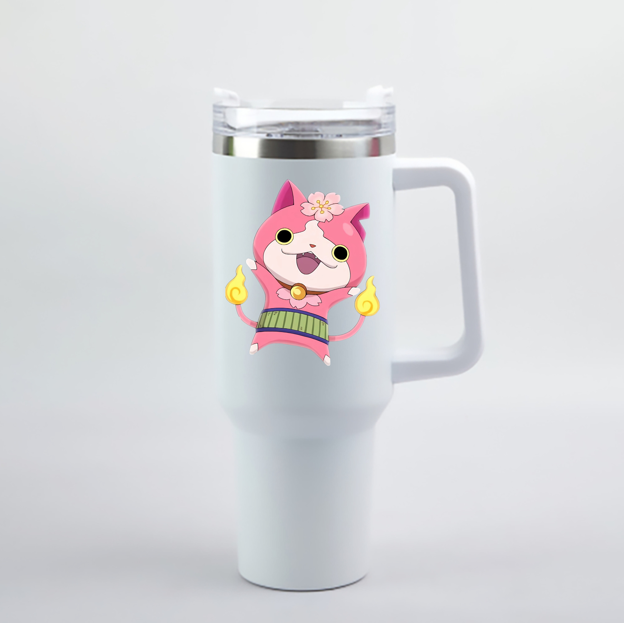 （画像用） 妖怪ウォッチ Yo-kai Watch 1200mL車用タンブラー - クリスタルステッカー（プラスチックストロー付き）