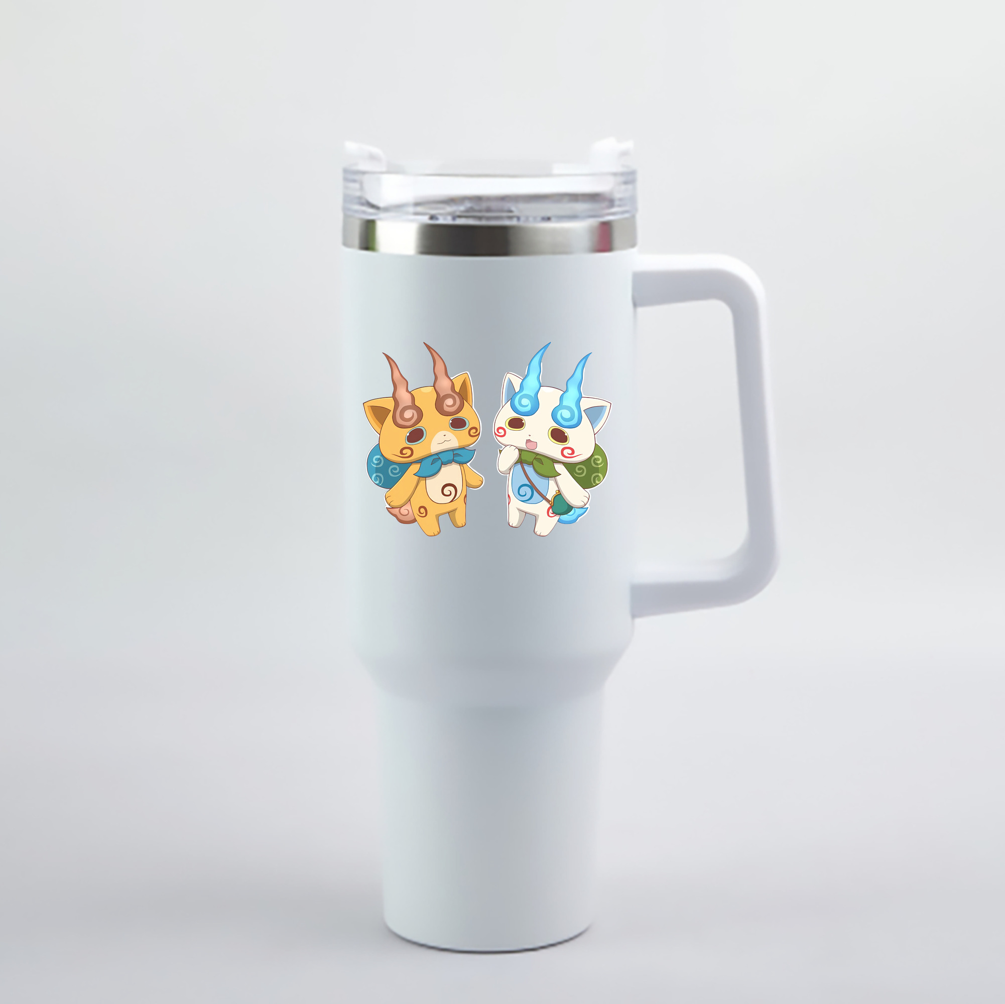 （画像用） 妖怪ウォッチ Yo-kai Watch 1200mL車用タンブラー - クリスタルステッカー（プラスチックストロー付き）