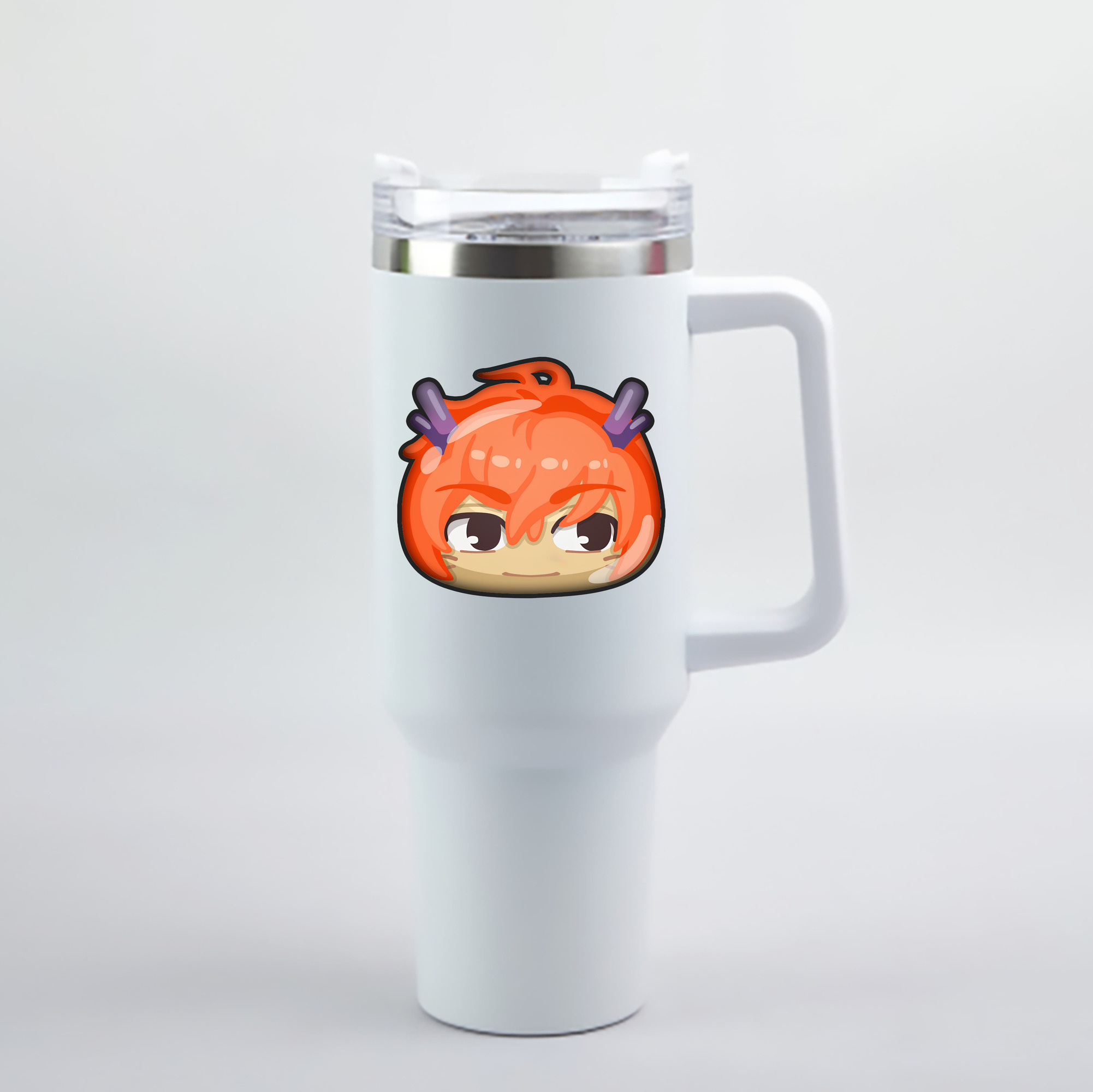 （画像用） 妖怪ウォッチ Yo-kai Watch 1200mL車用タンブラー - クリスタルステッカー（プラスチックストロー付き）