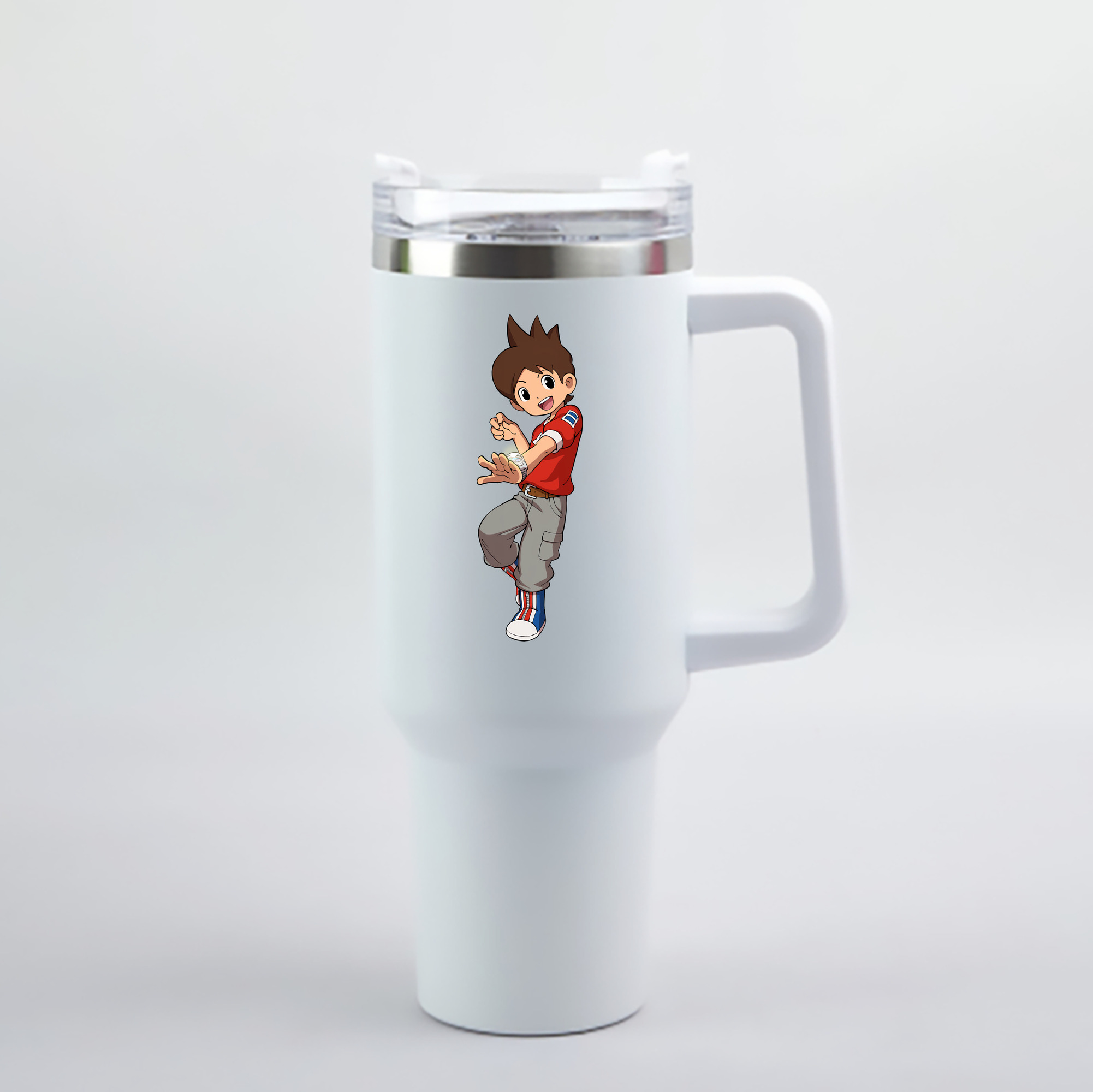 （画像用） 妖怪ウォッチ Yo-kai Watch 1200mL車用タンブラー - クリスタルステッカー（プラスチックストロー付き）