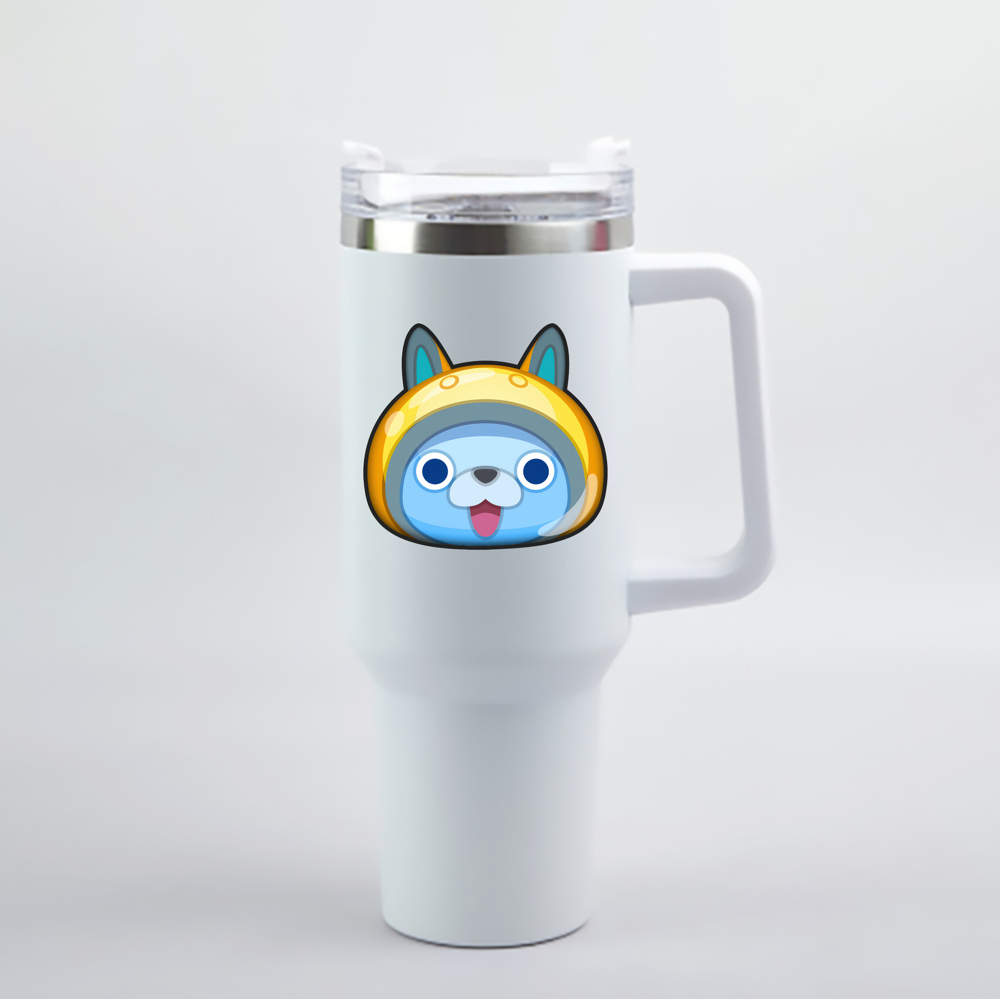 （画像用） 妖怪ウォッチ Yo-kai Watch 1200mL車用タンブラー - クリスタルステッカー（プラスチックストロー付き）