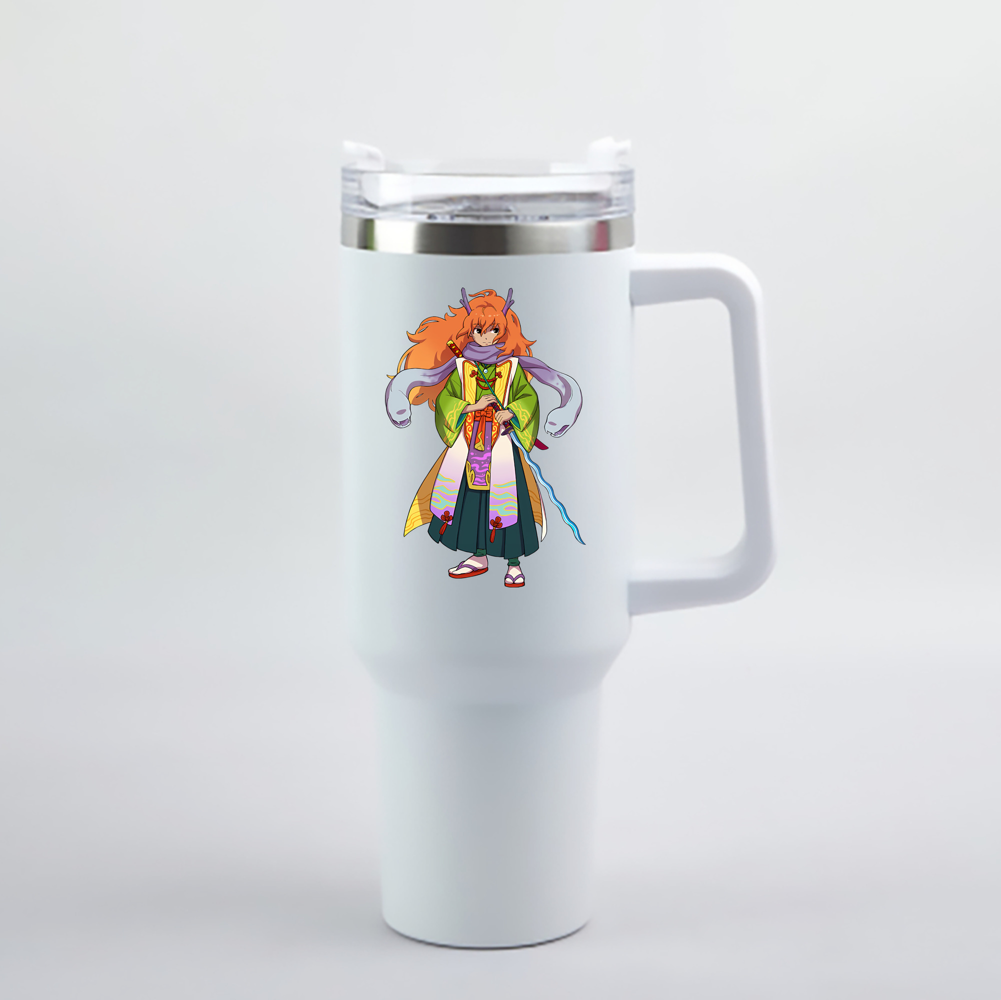 （画像用） 妖怪ウォッチ Yo-kai Watch 1200mL車用タンブラー - クリスタルステッカー（プラスチックストロー付き）
