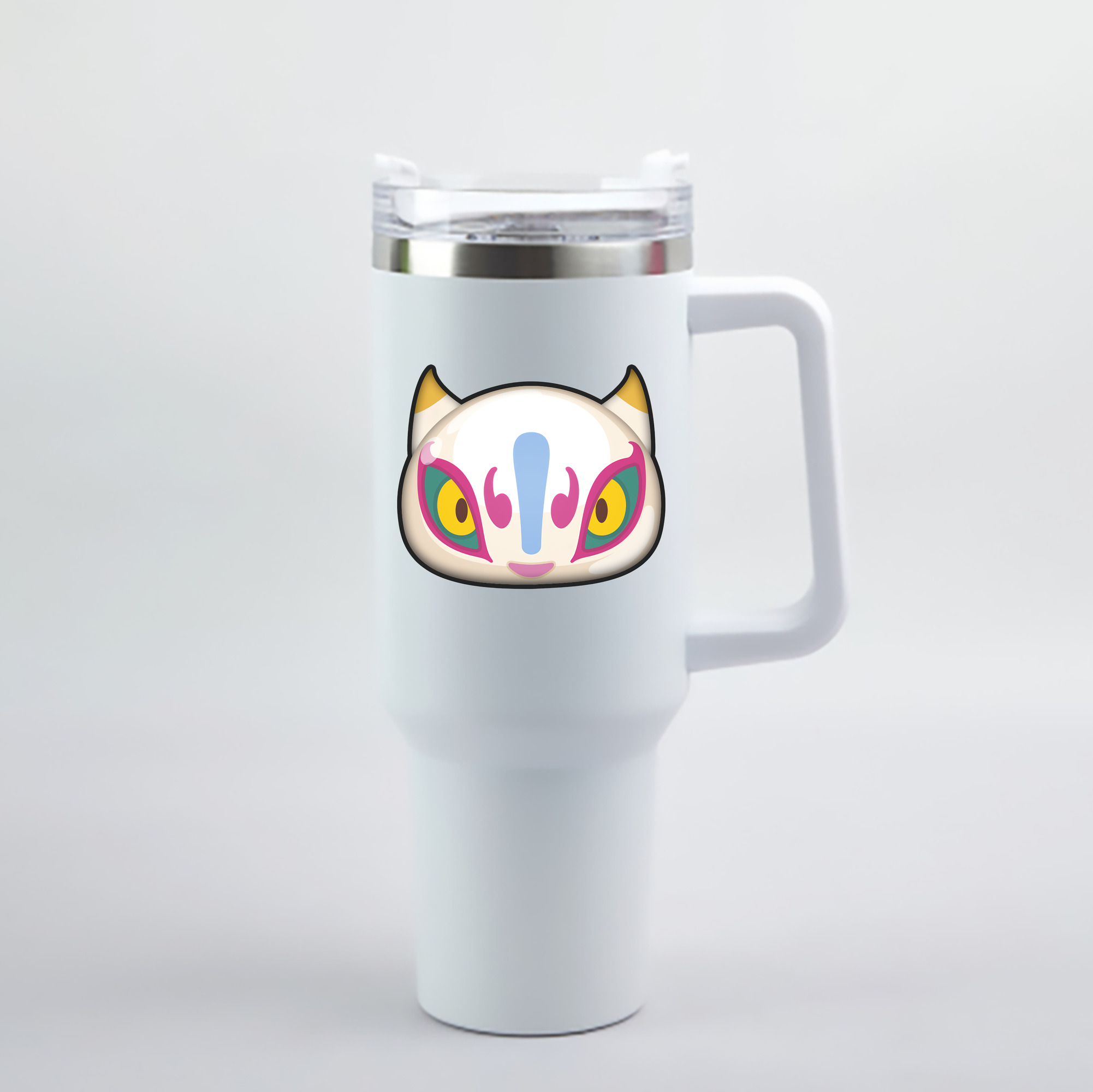 （画像用） 妖怪ウォッチ Yo-kai Watch 1200mL車用タンブラー - クリスタルステッカー（プラスチックストロー付き）