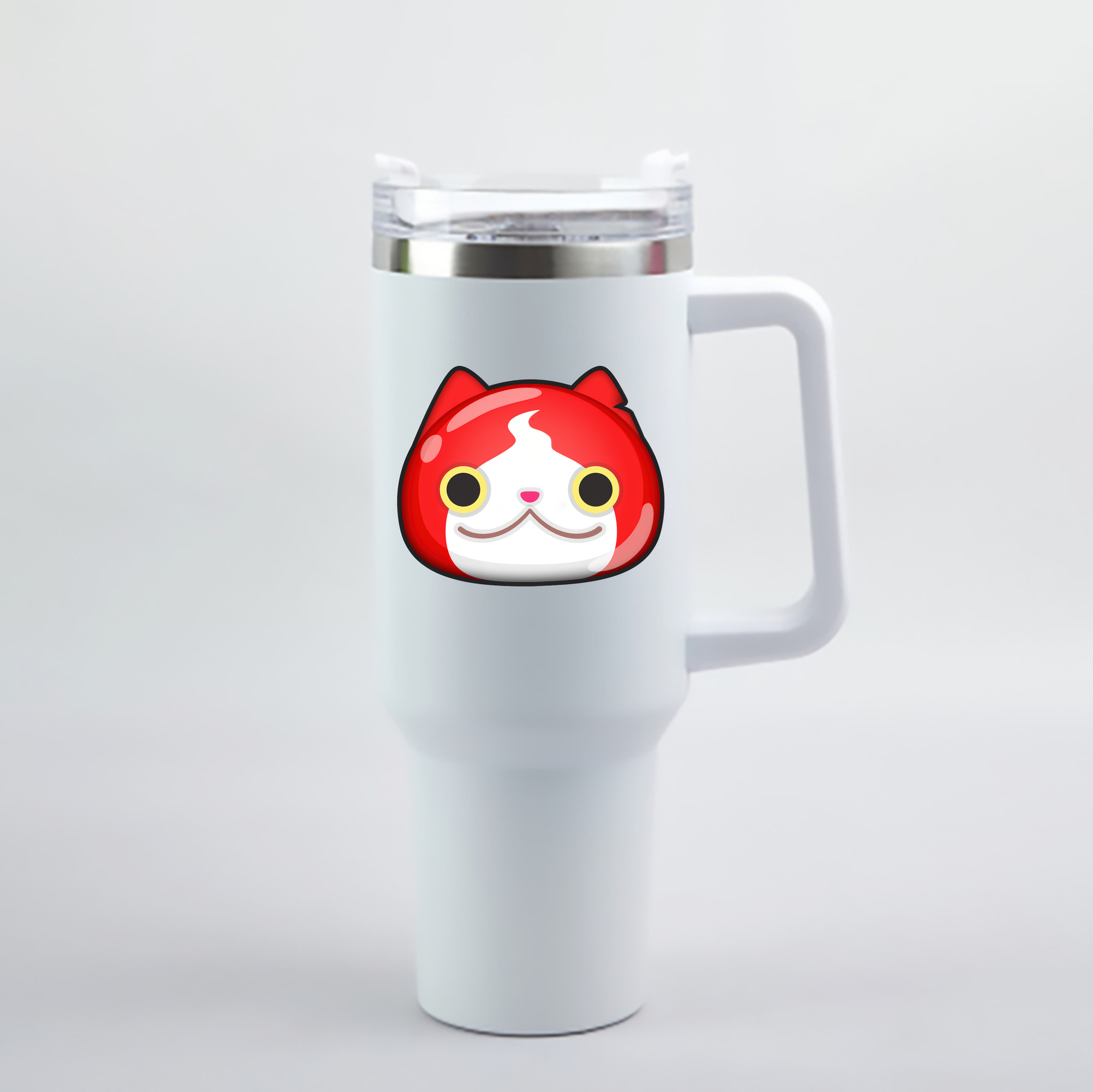 （画像用） 妖怪ウォッチ Yo-kai Watch 1200mL車用タンブラー - クリスタルステッカー（プラスチックストロー付き）