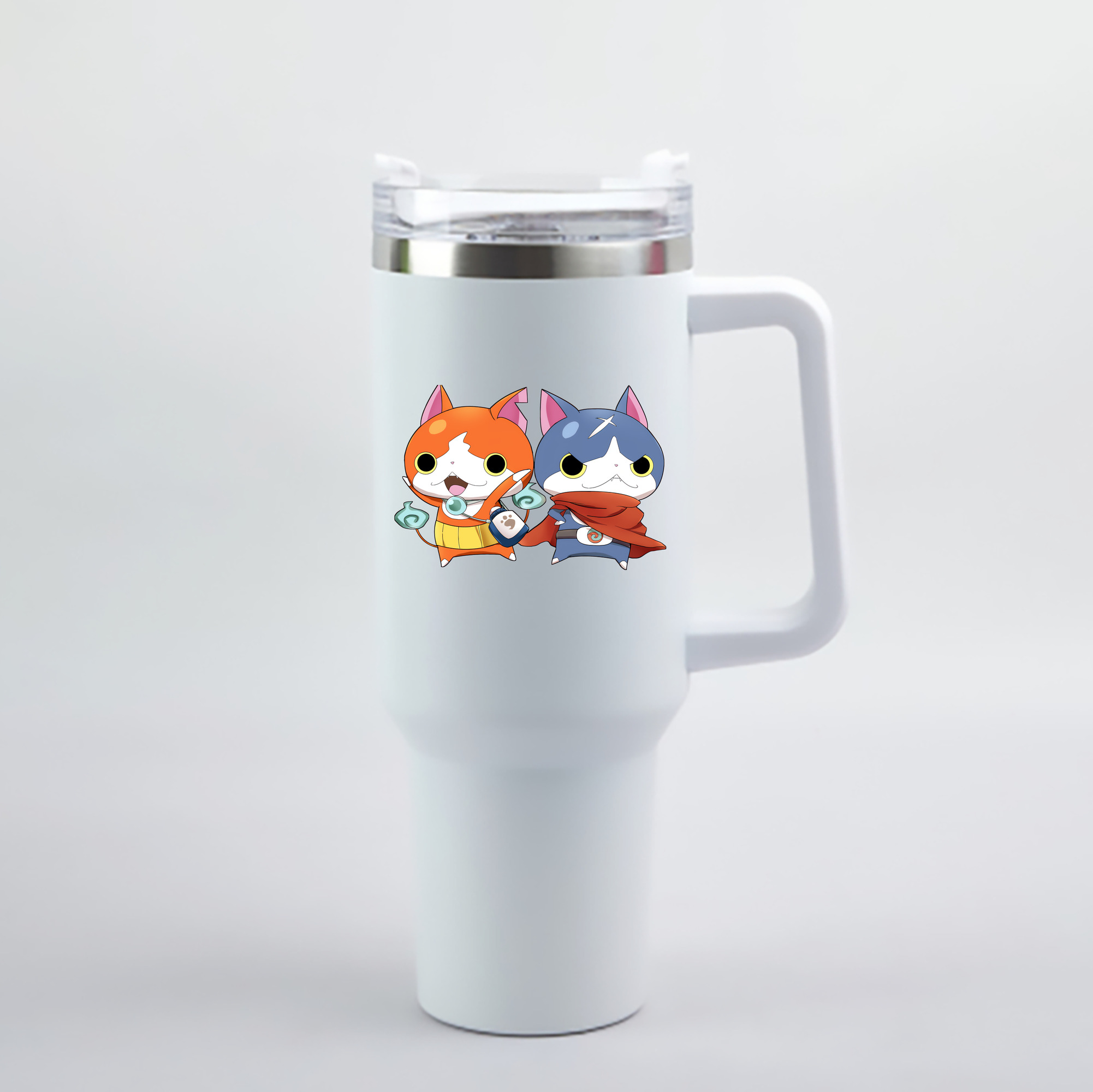 （画像用） 妖怪ウォッチ Yo-kai Watch 1200mL車用タンブラー - クリスタルステッカー（プラスチックストロー付き）