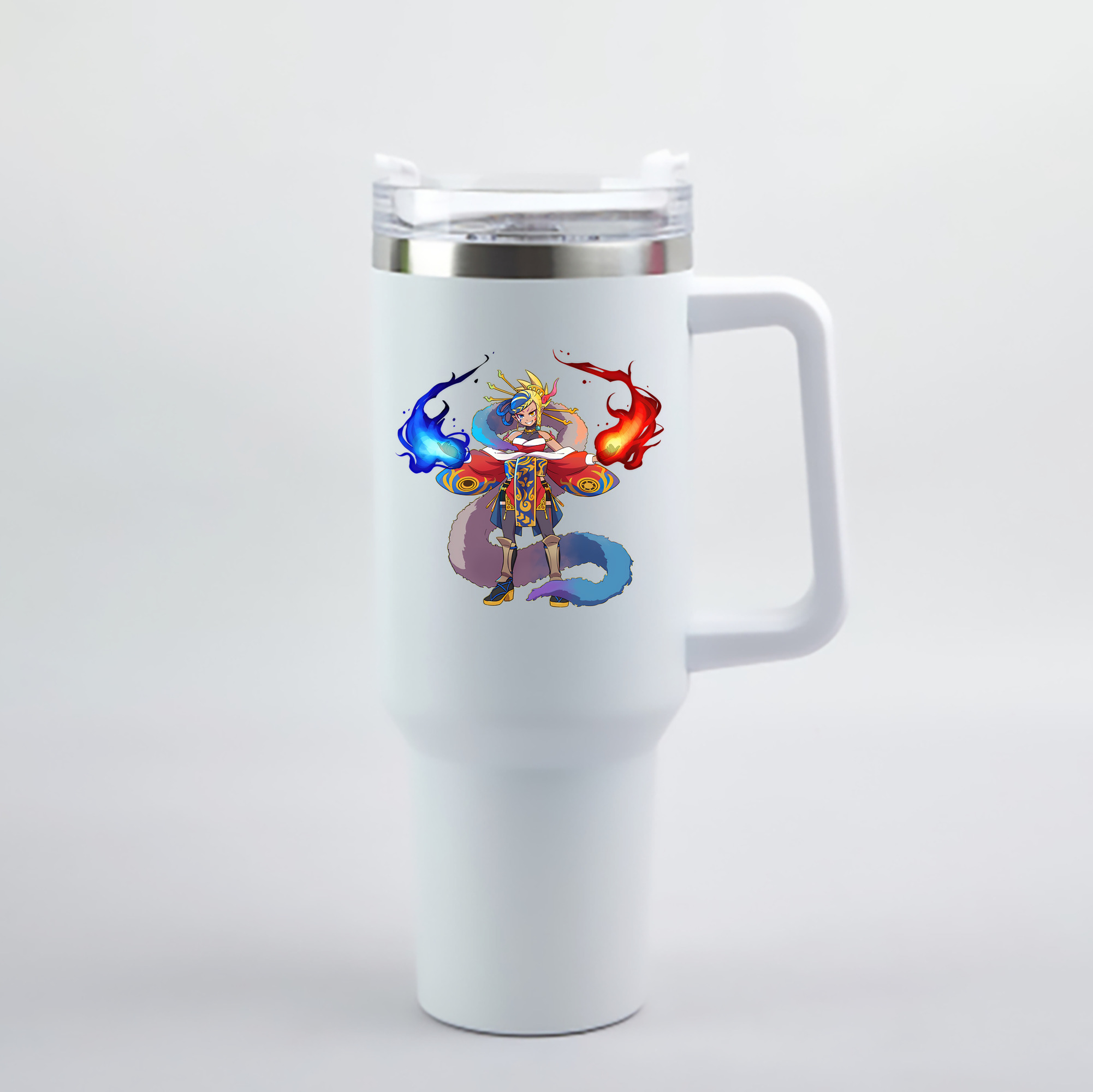 （画像用） 妖怪ウォッチ Yo-kai Watch 1200mL車用タンブラー - クリスタルステッカー（プラスチックストロー付き）