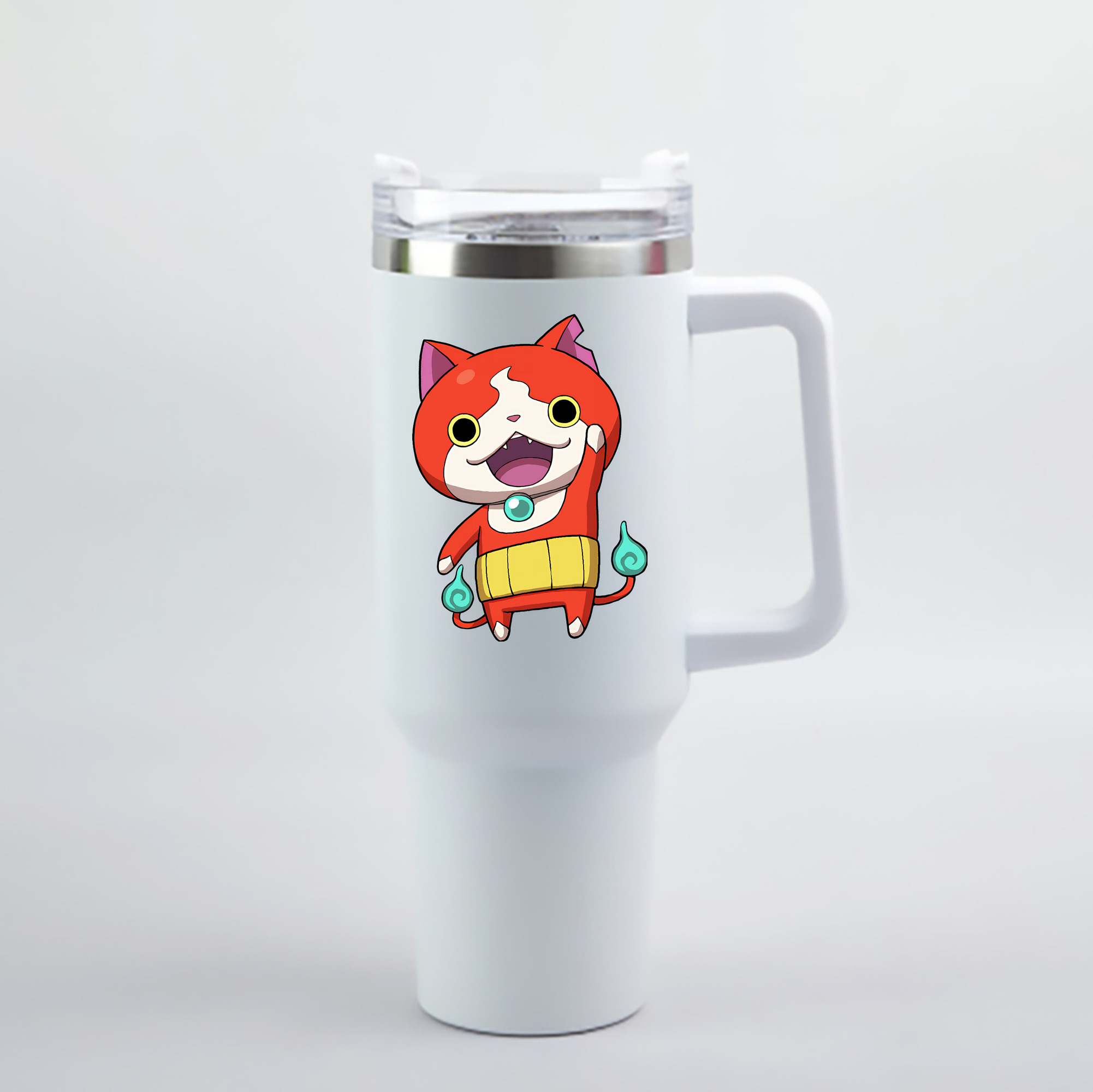 （画像用） 妖怪ウォッチ Yo-kai Watch 1200mL車用タンブラー - クリスタルステッカー（プラスチックストロー付き）