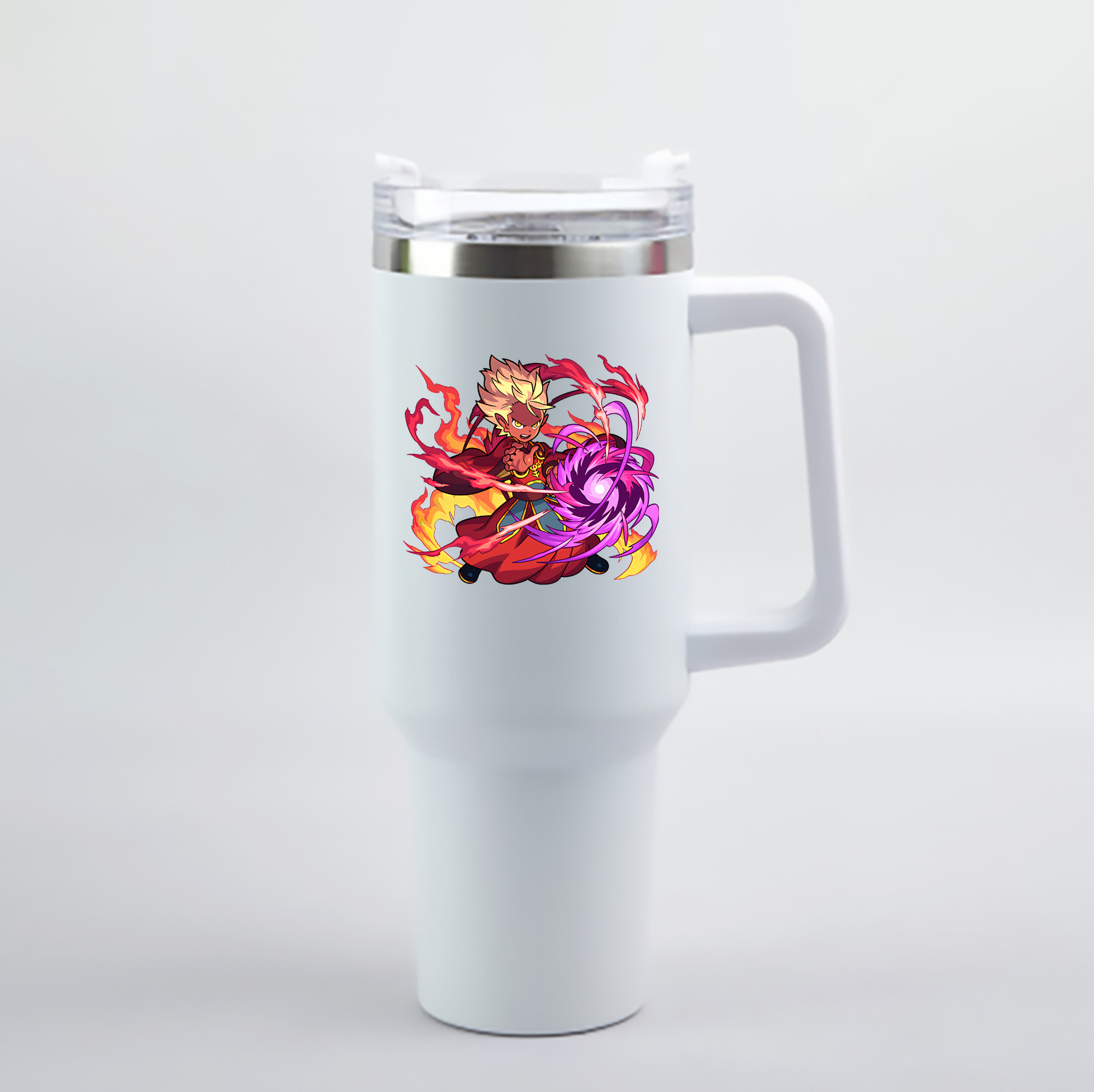 （画像用） 妖怪ウォッチ Yo-kai Watch 1200mL車用タンブラー - クリスタルステッカー（プラスチックストロー付き）