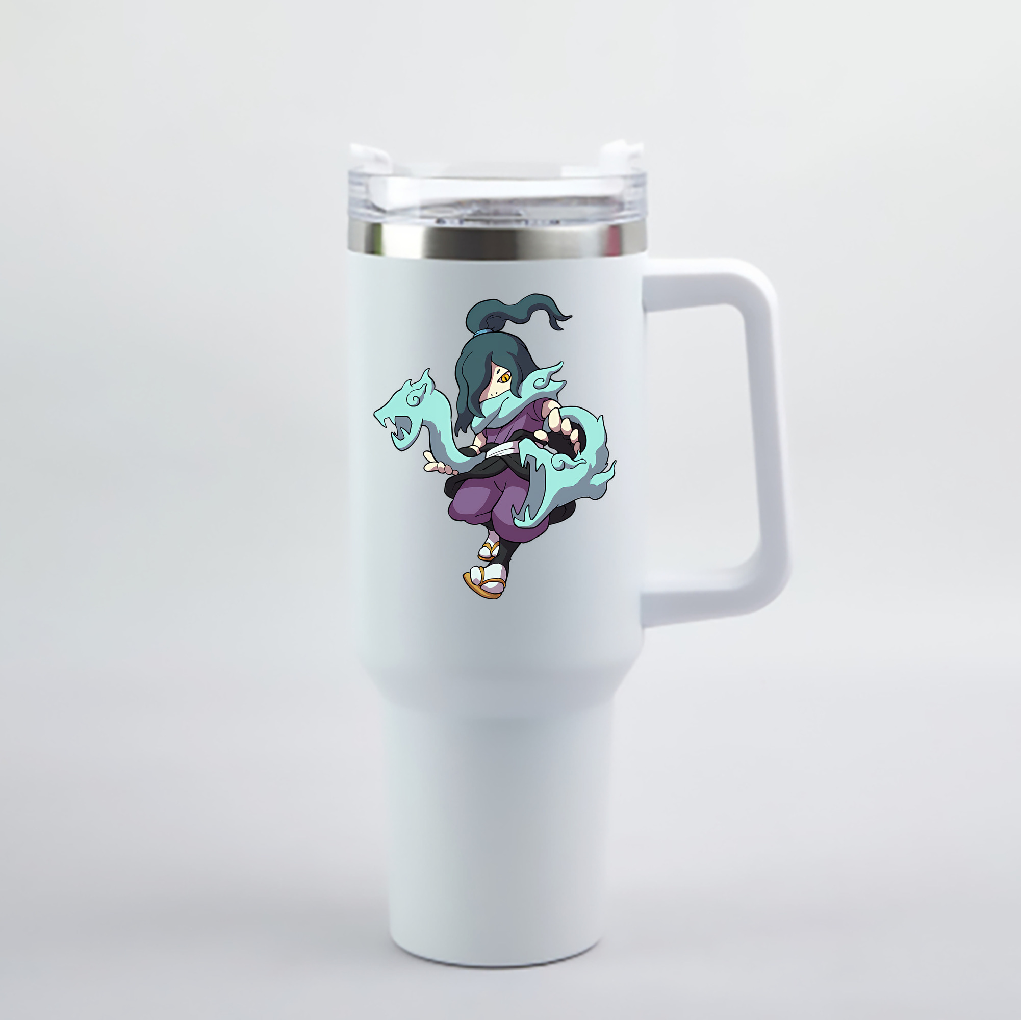 （画像用） 妖怪ウォッチ Yo-kai Watch 1200mL車用タンブラー - クリスタルステッカー（プラスチックストロー付き）