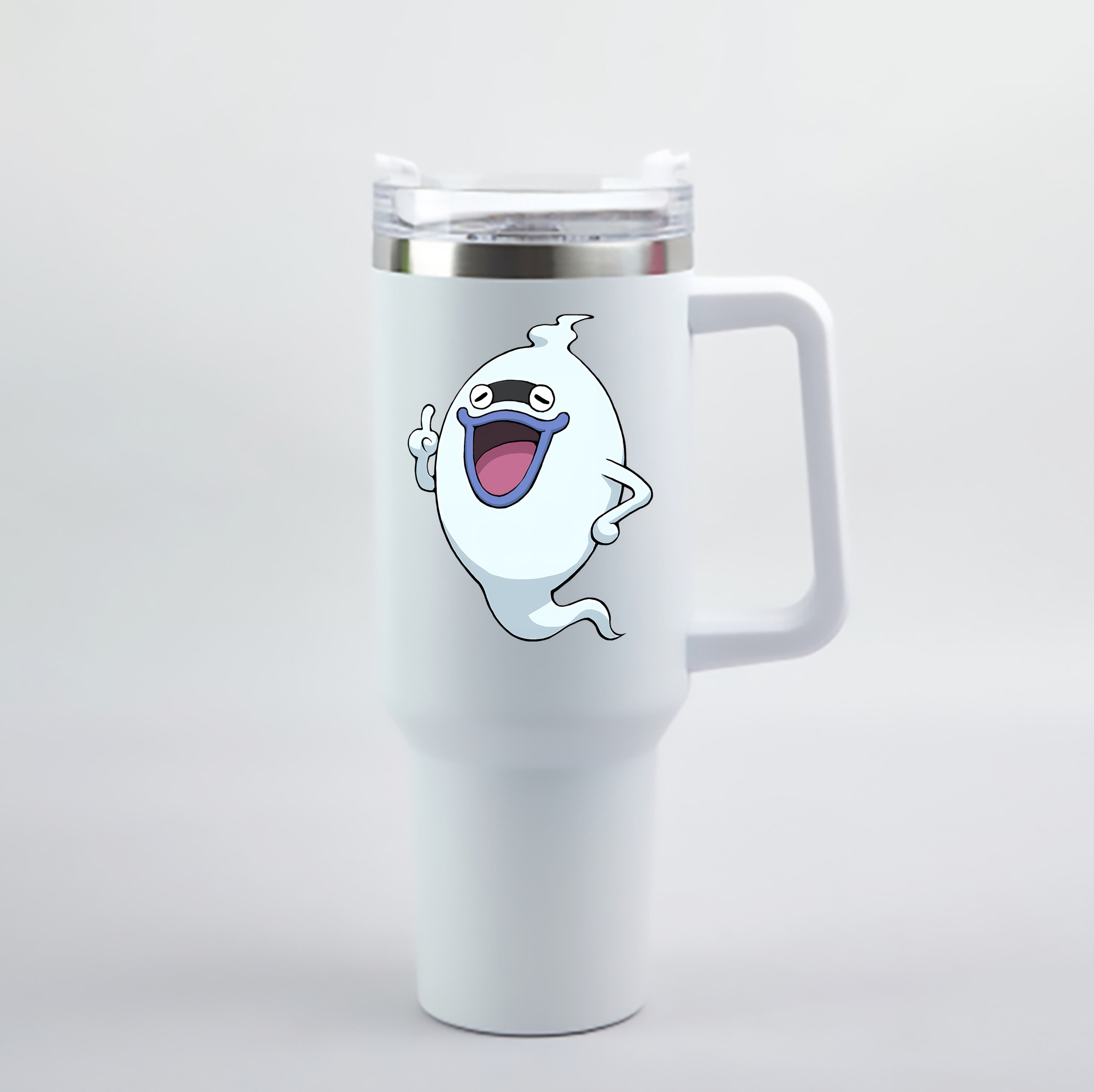 （画像用） 妖怪ウォッチ Yo-kai Watch 1200mL車用タンブラー - クリスタルステッカー（プラスチックストロー付き）
