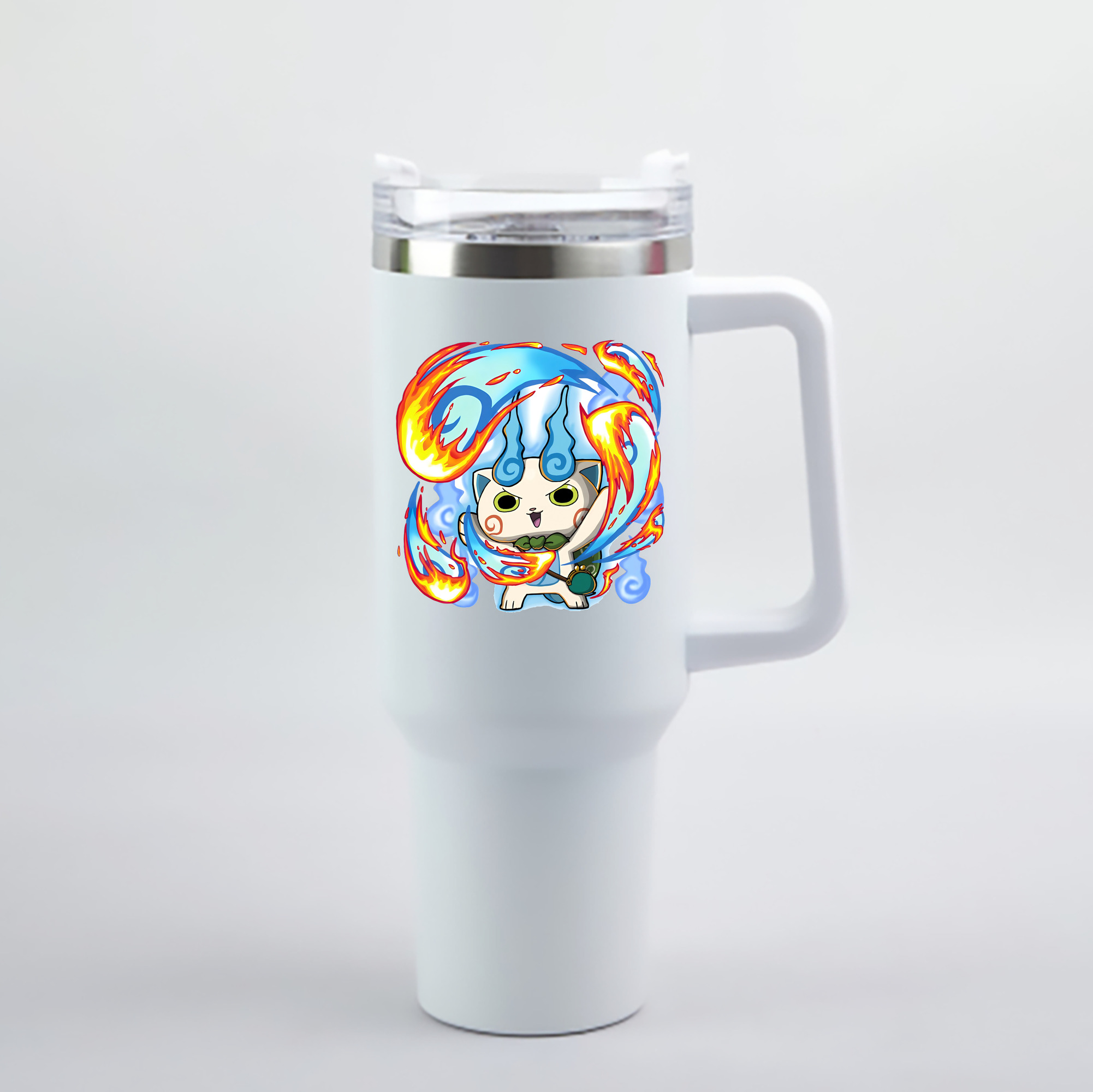 （画像用） 妖怪ウォッチ Yo-kai Watch 1200mL車用タンブラー - クリスタルステッカー（プラスチックストロー付き）