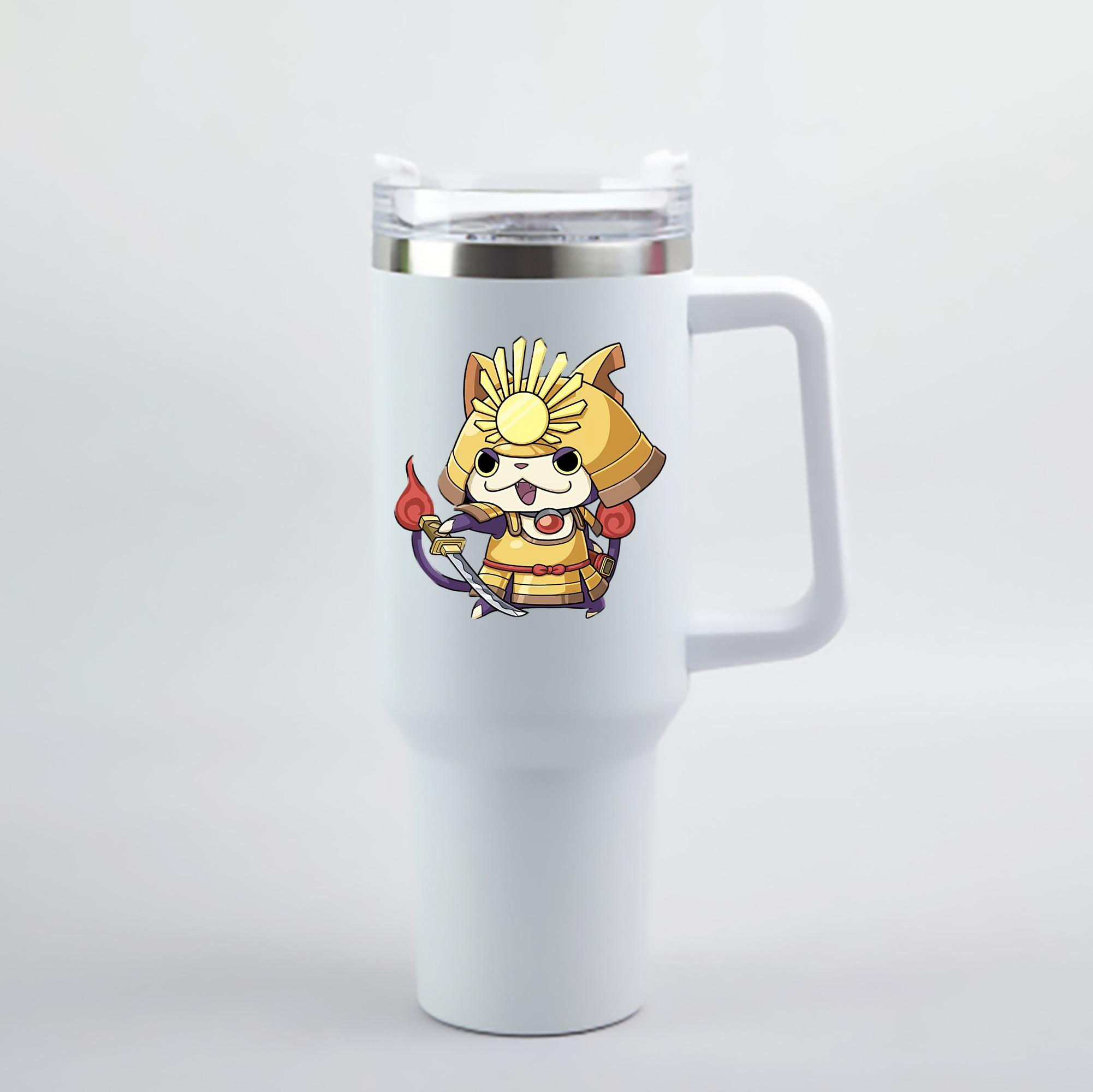 （画像用） 妖怪ウォッチ Yo-kai Watch 1200mL車用タンブラー - クリスタルステッカー（プラスチックストロー付き）