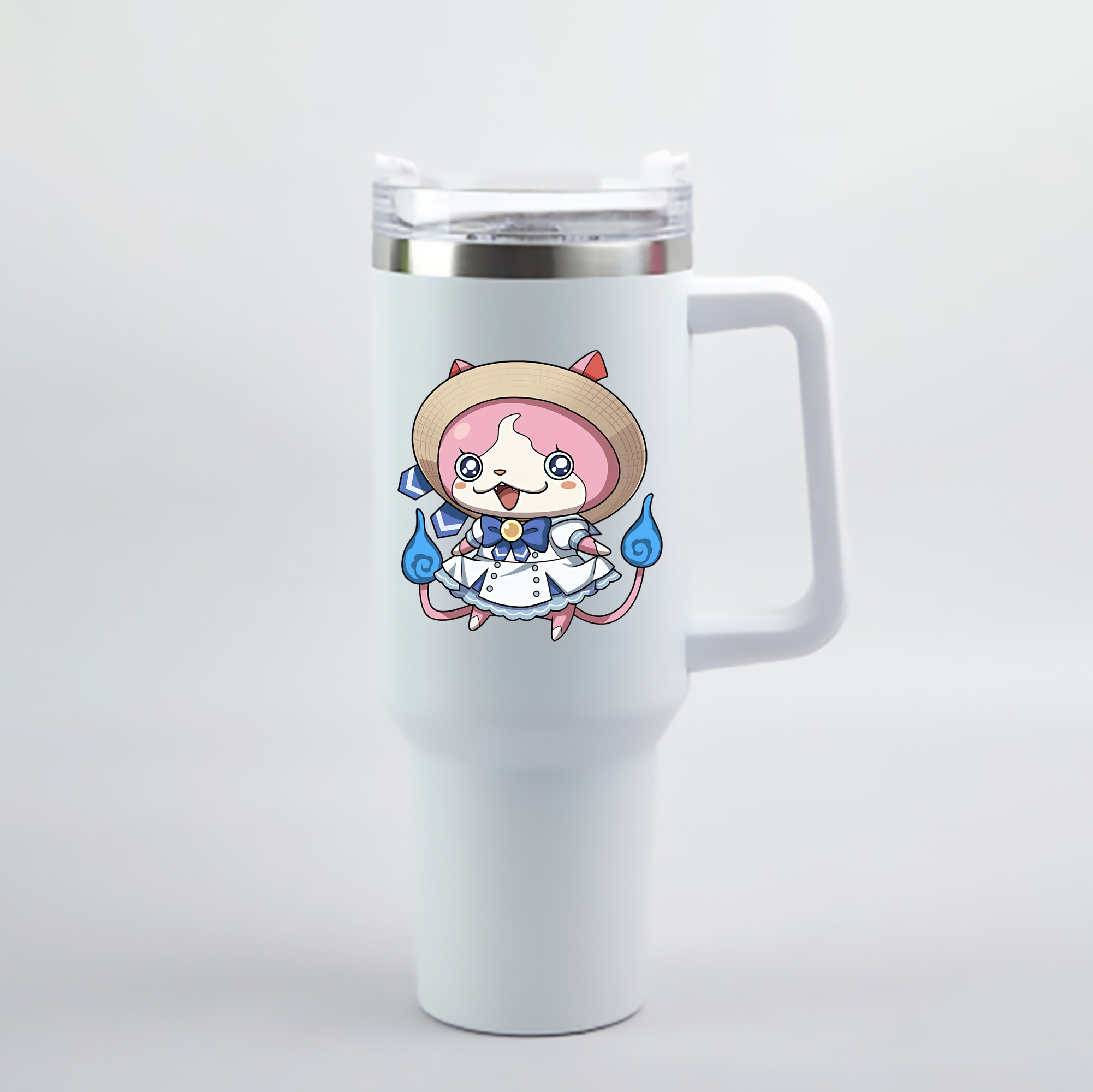 （画像用） 妖怪ウォッチ Yo-kai Watch 1200mL車用タンブラー - クリスタルステッカー（プラスチックストロー付き）