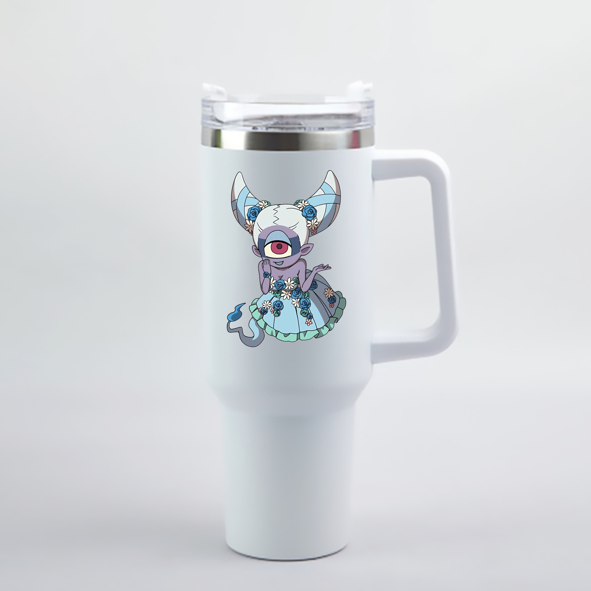 （画像用） 妖怪ウォッチ Yo-kai Watch 1200mL車用タンブラー - クリスタルステッカー（プラスチックストロー付き）