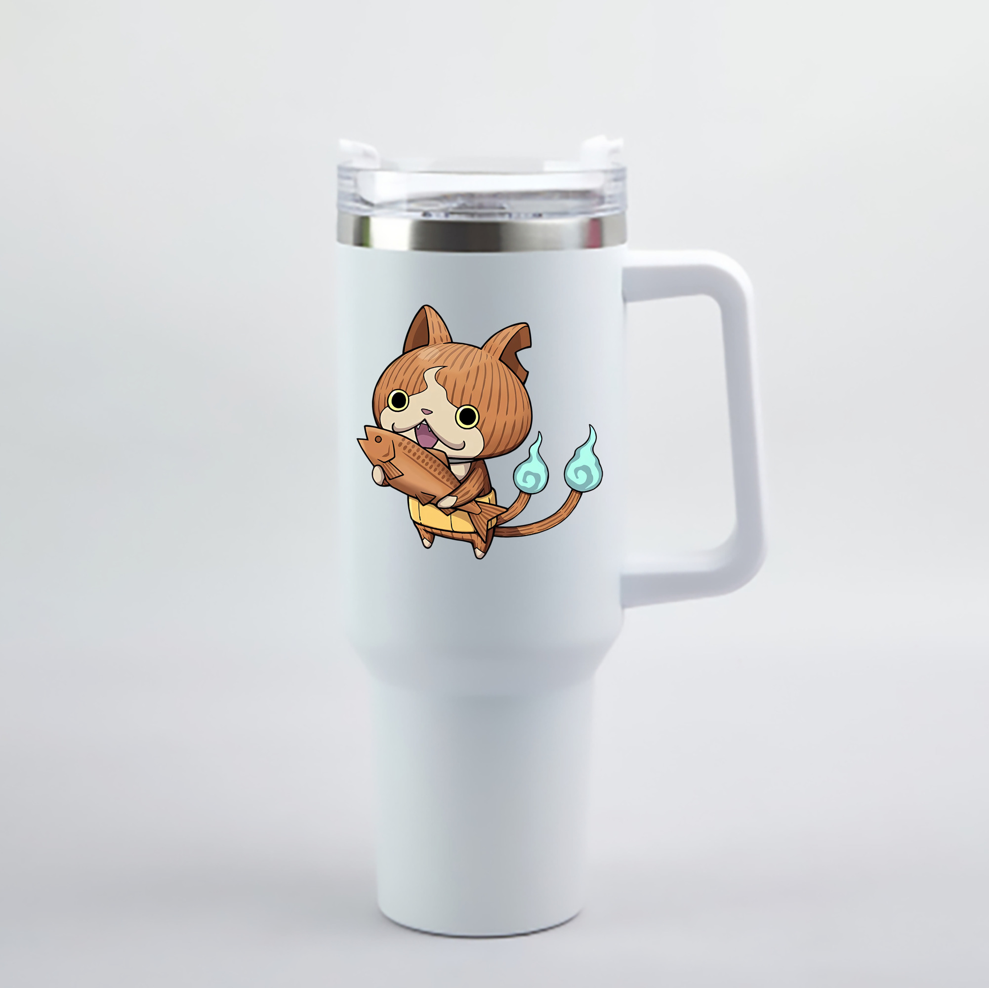 （画像用） 妖怪ウォッチ Yo-kai Watch 1200mL車用タンブラー - クリスタルステッカー（プラスチックストロー付き）