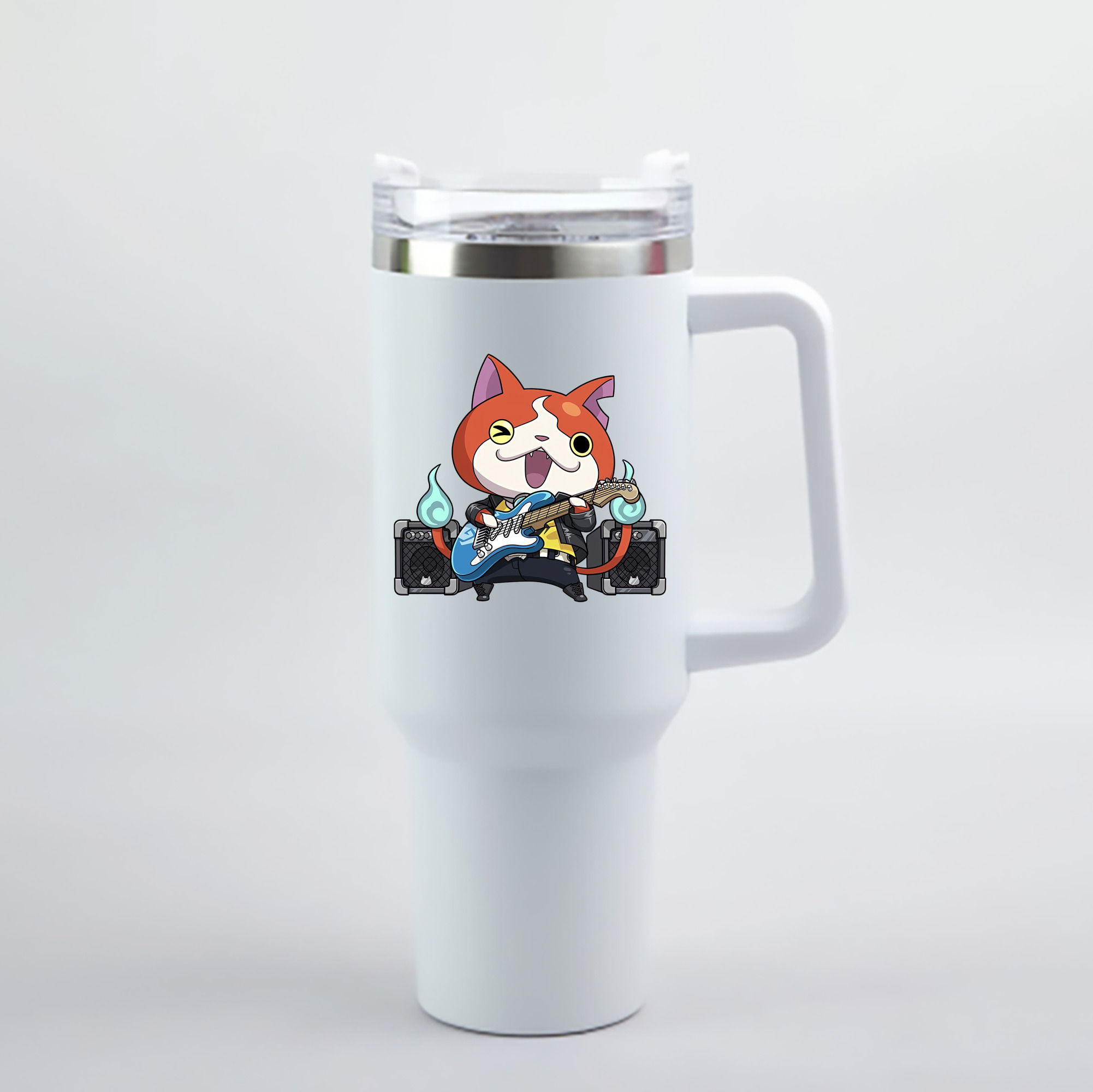 （画像用） 妖怪ウォッチ Yo-kai Watch 1200mL車用タンブラー - クリスタルステッカー（プラスチックストロー付き）