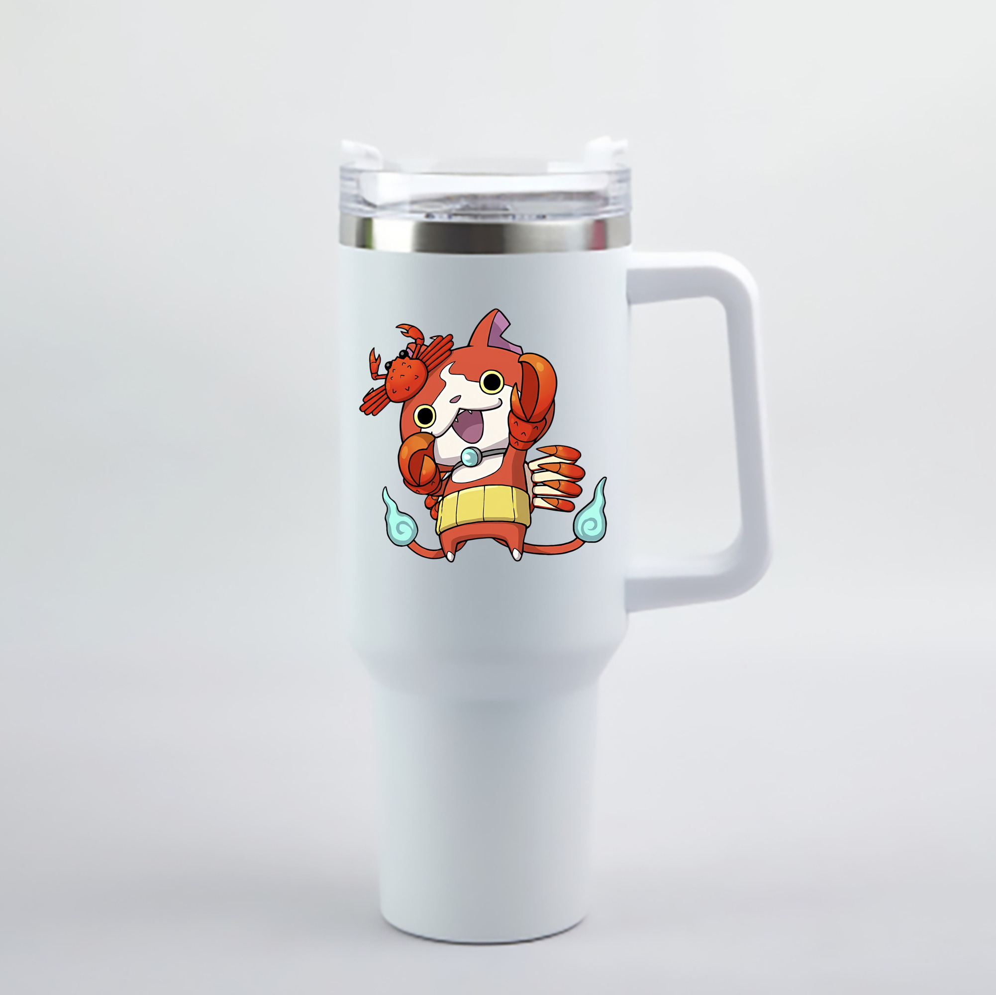 （画像用） 妖怪ウォッチ Yo-kai Watch 1200mL車用タンブラー - クリスタルステッカー（プラスチックストロー付き）