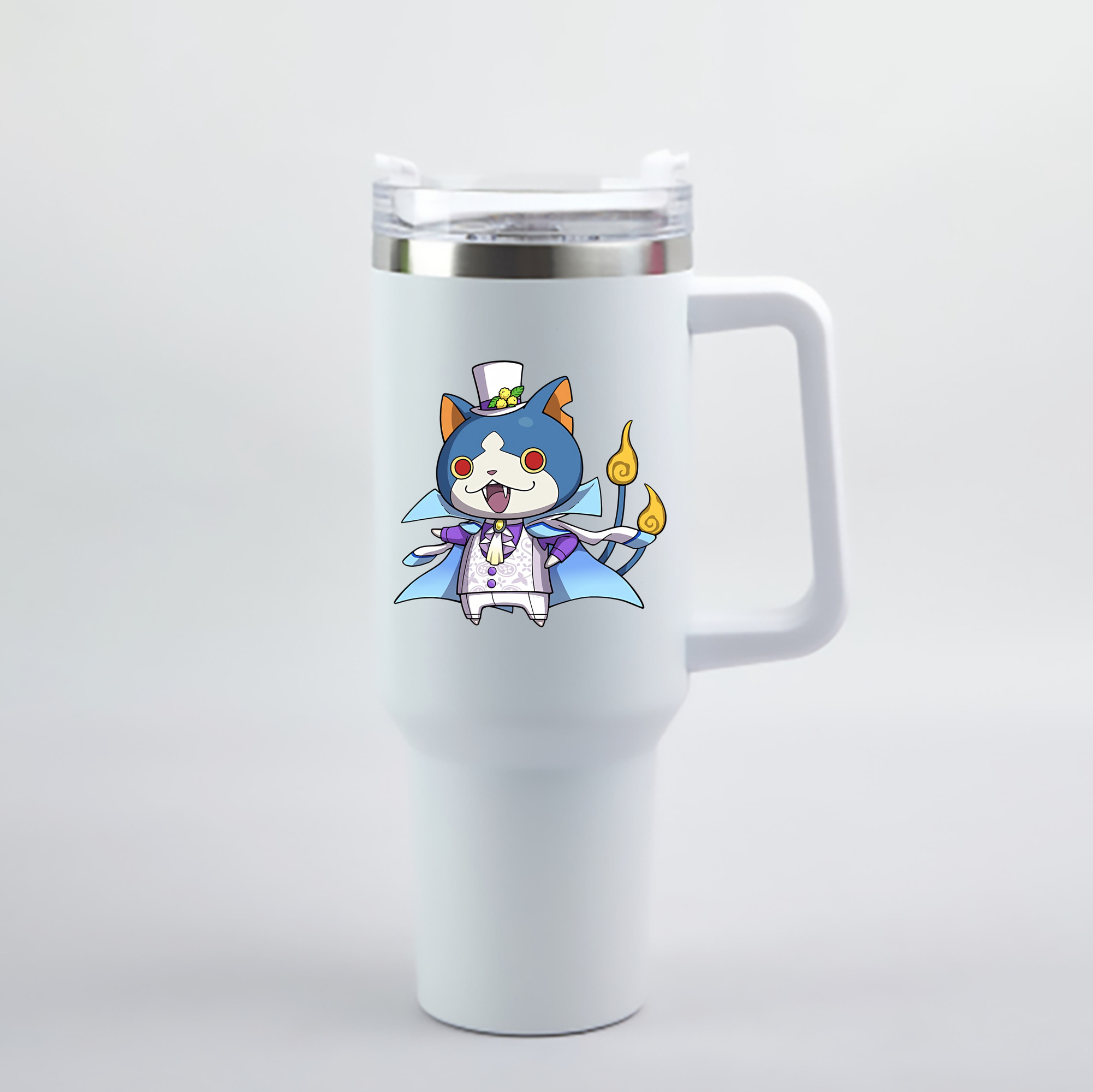（画像用） 妖怪ウォッチ Yo-kai Watch 1200mL車用タンブラー - クリスタルステッカー（プラスチックストロー付き）