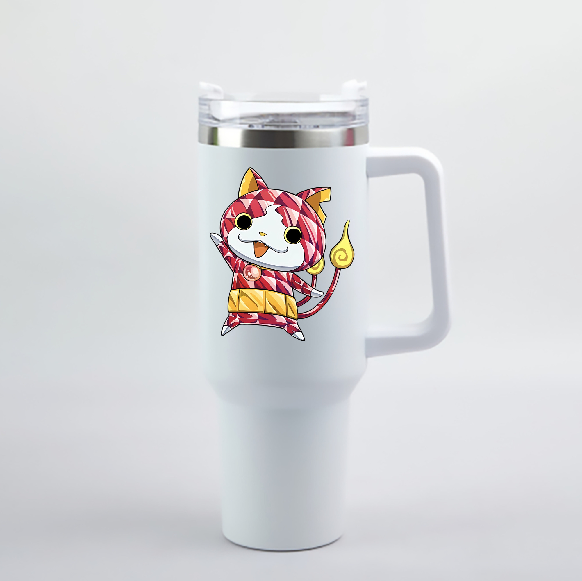 （画像用） 妖怪ウォッチ Yo-kai Watch 1200mL車用タンブラー - クリスタルステッカー（プラスチックストロー付き）