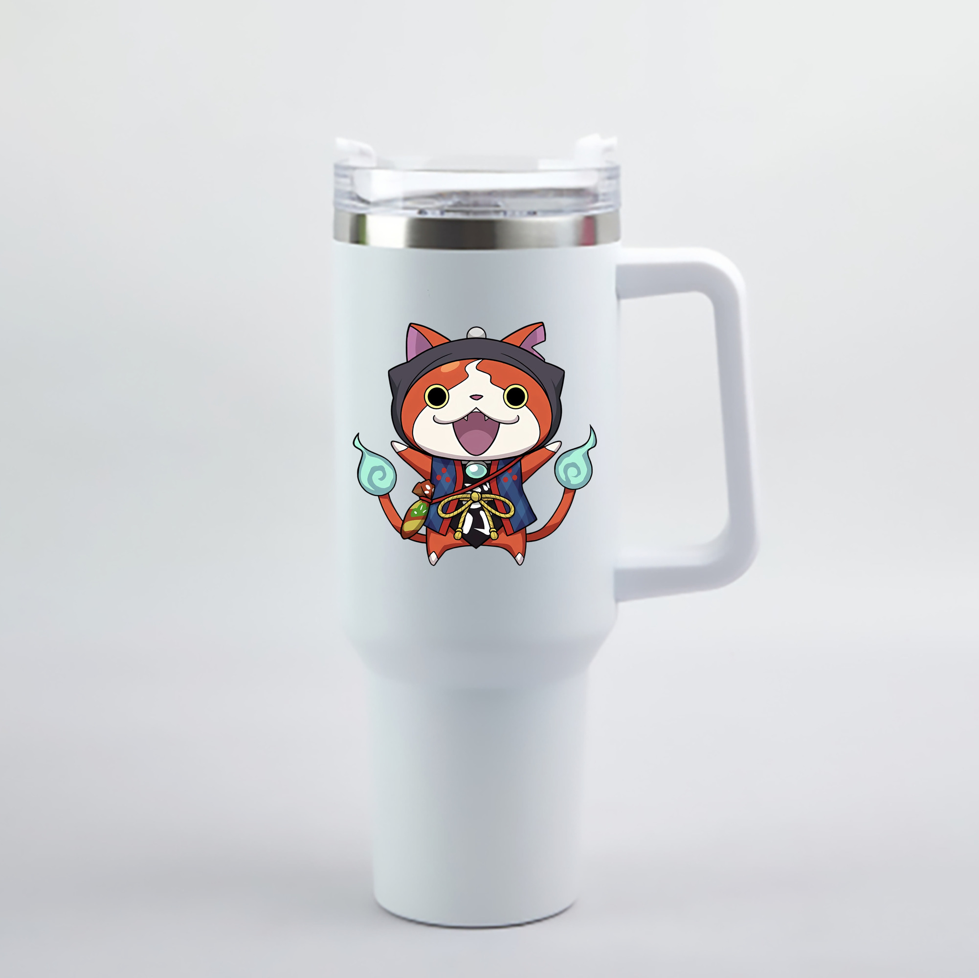 （画像用） 妖怪ウォッチ Yo-kai Watch 1200mL車用タンブラー - クリスタルステッカー（プラスチックストロー付き）