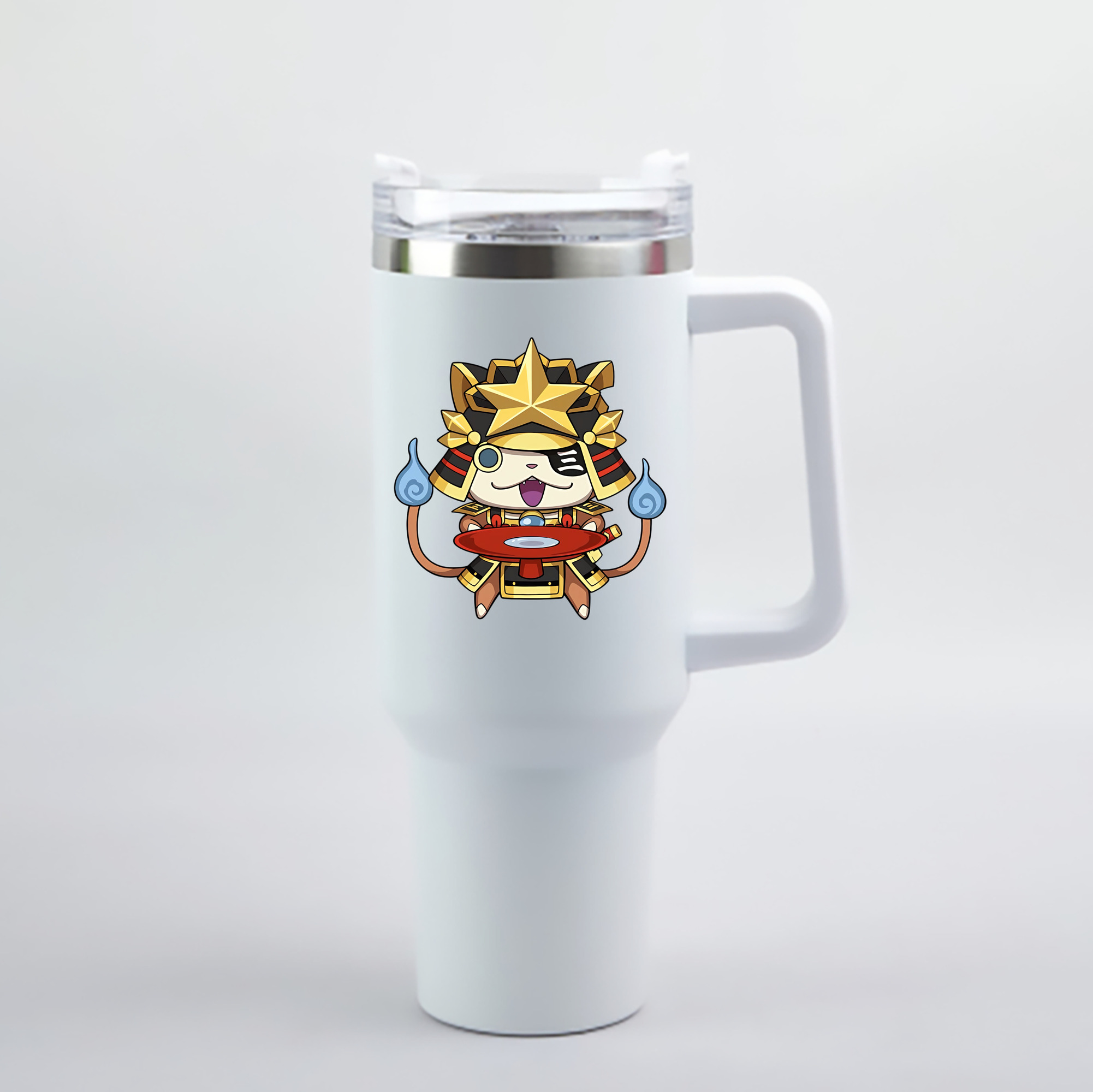 （画像用） 妖怪ウォッチ Yo-kai Watch 1200mL車用タンブラー - クリスタルステッカー（プラスチックストロー付き）